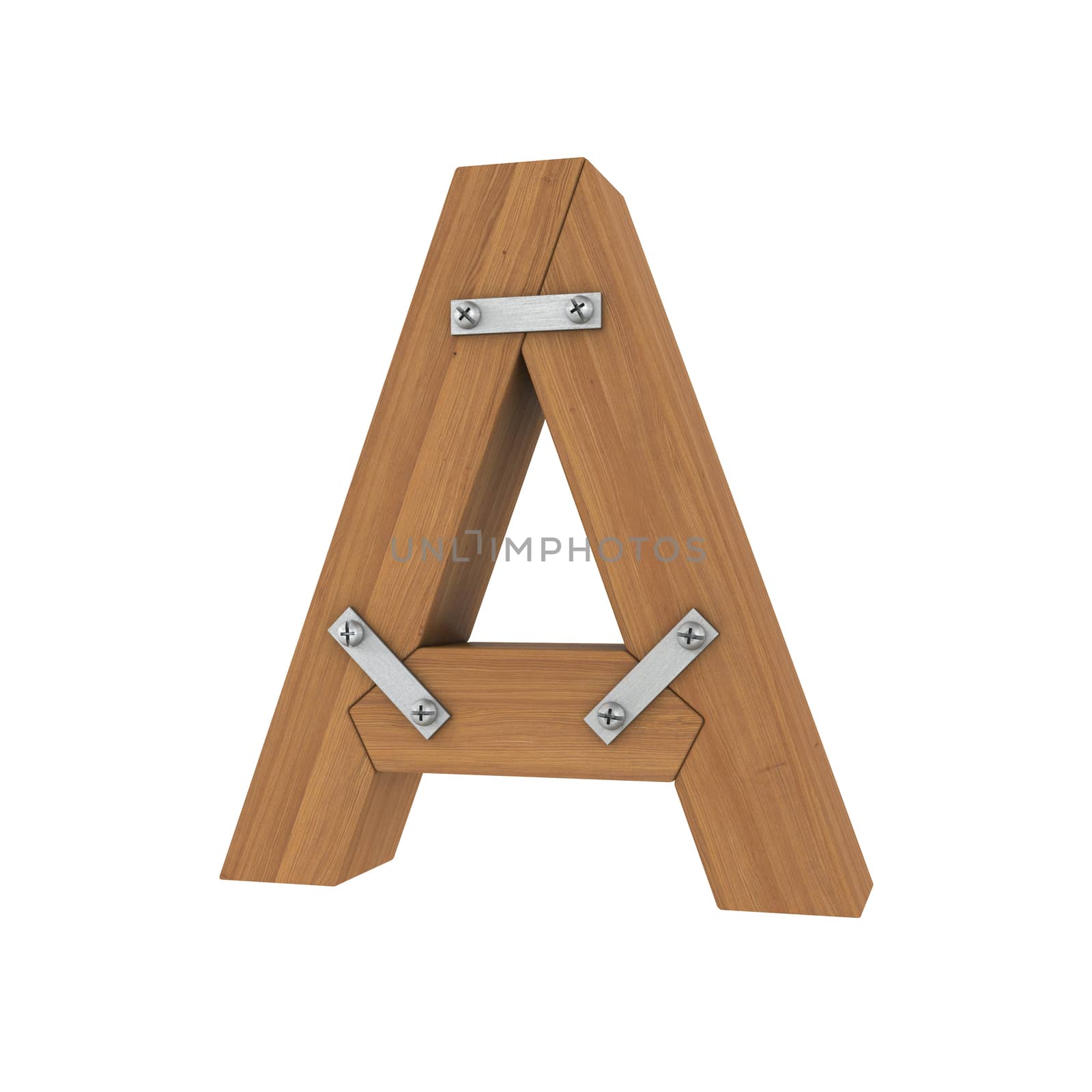 Wooden letter A by cherezoff