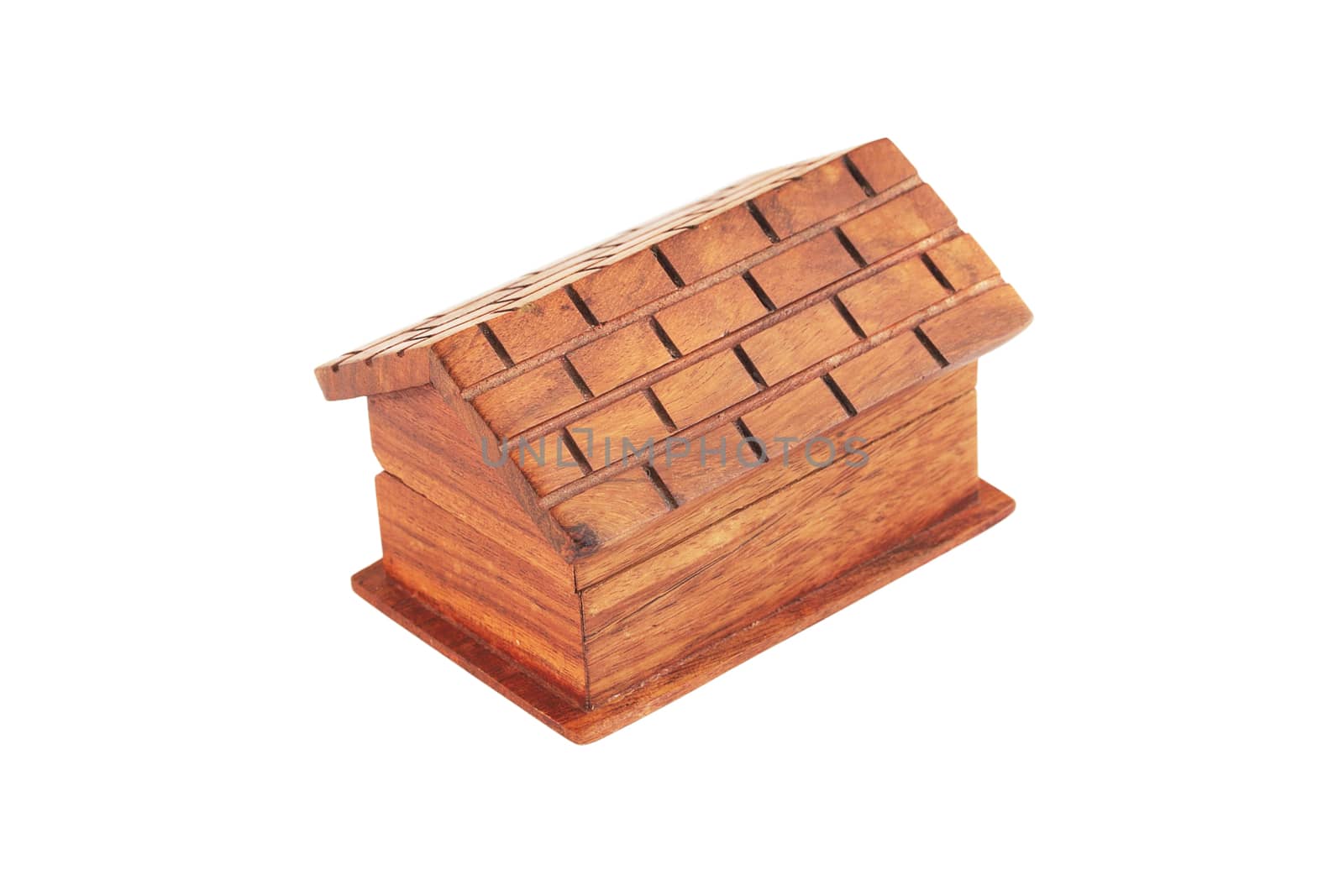 box from the mahogany in the form of the house