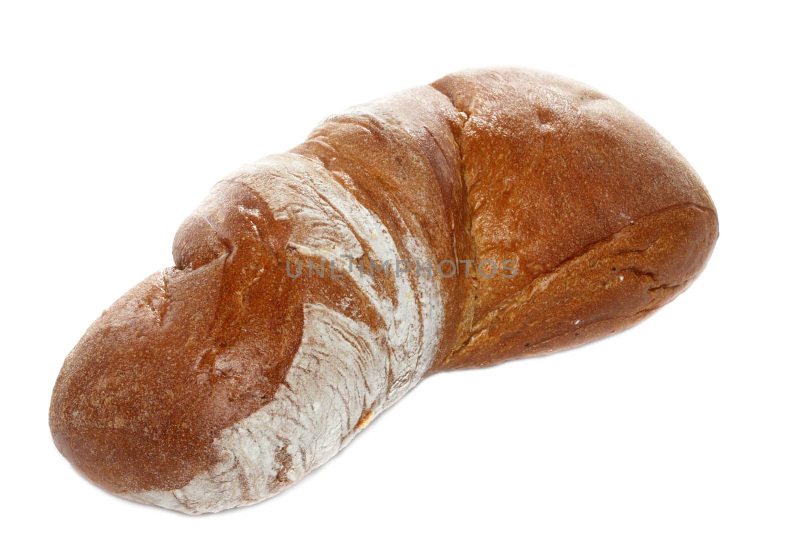 Rye-bread isolated on white background/ Ciabatta