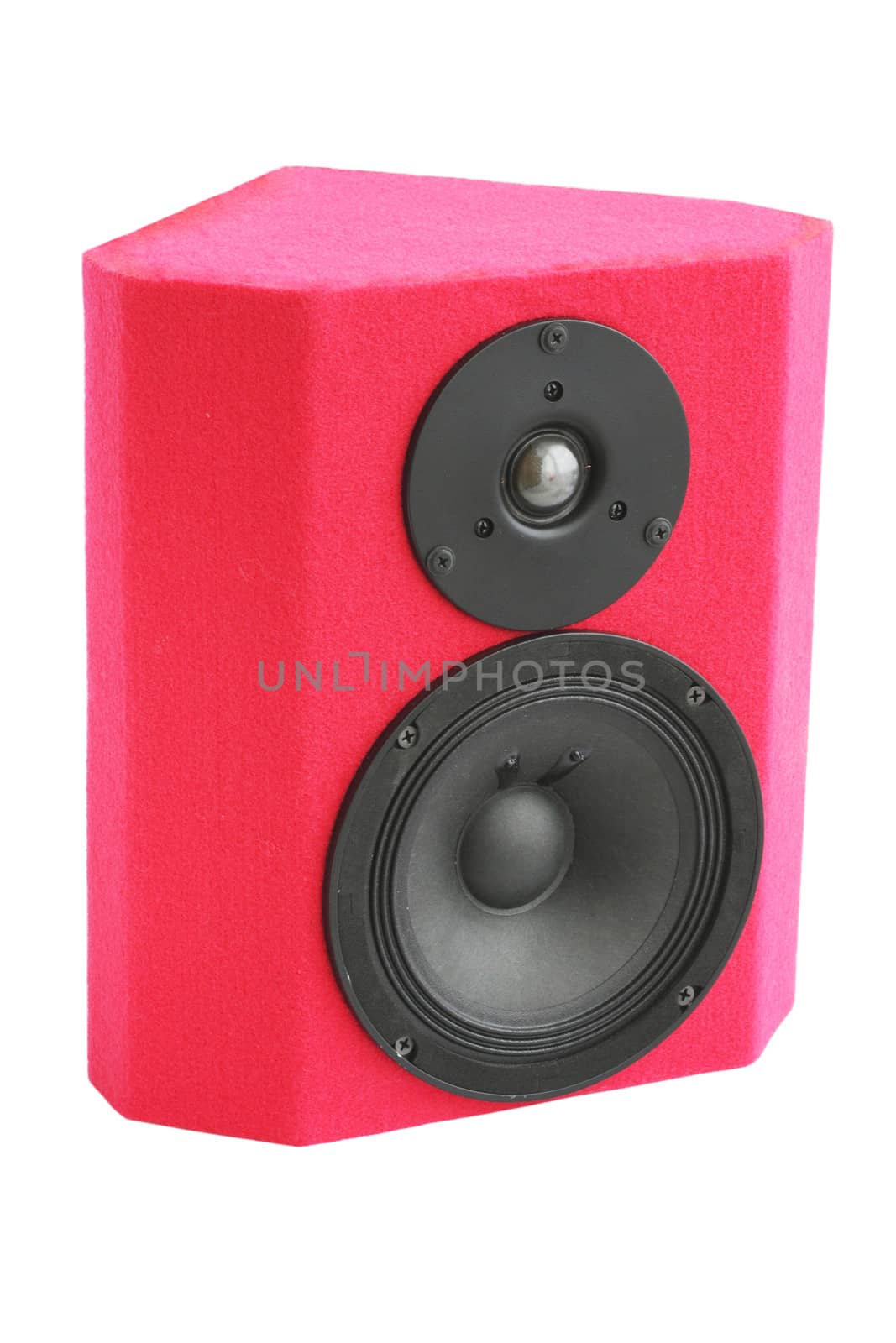 Red dynamic loudspeaker/the musical acoustic equipment