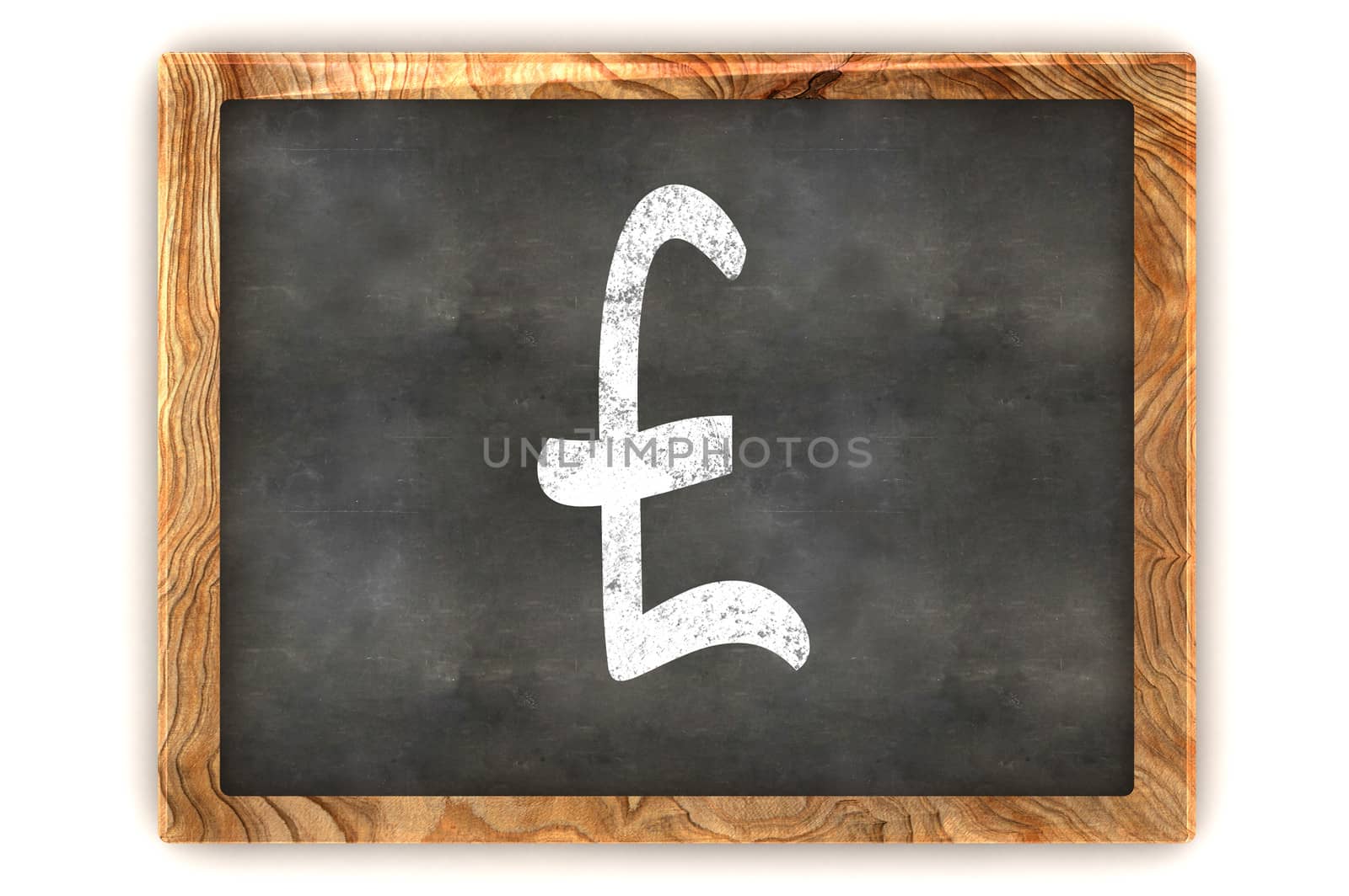 A Colourful 3d Rendered Illustration of a Blackboard showing a Pound Sign