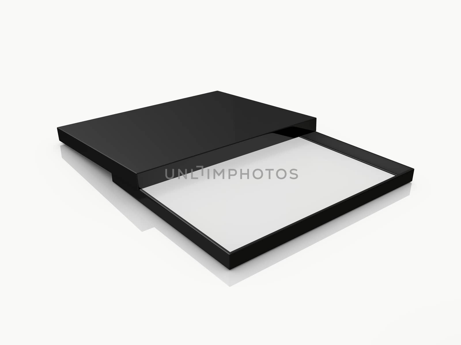 Black Open Rectangle Gift Box by niglaynike