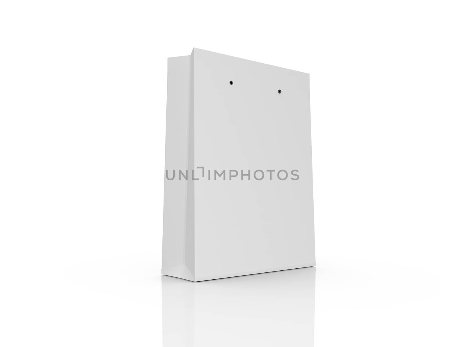 Blank, empty shopping bag, isolated on white background.