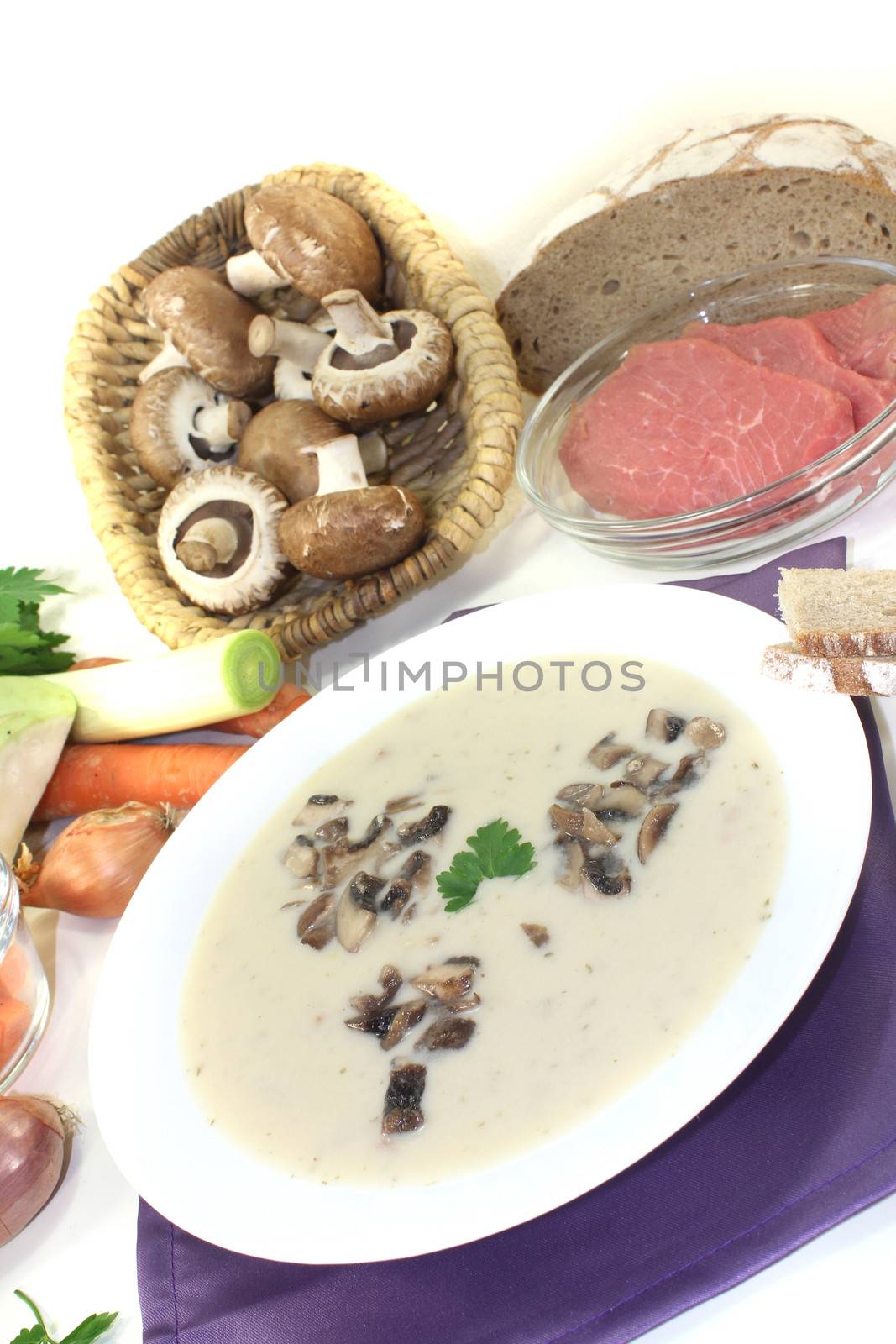 Veal cream soup with parsley by discovery