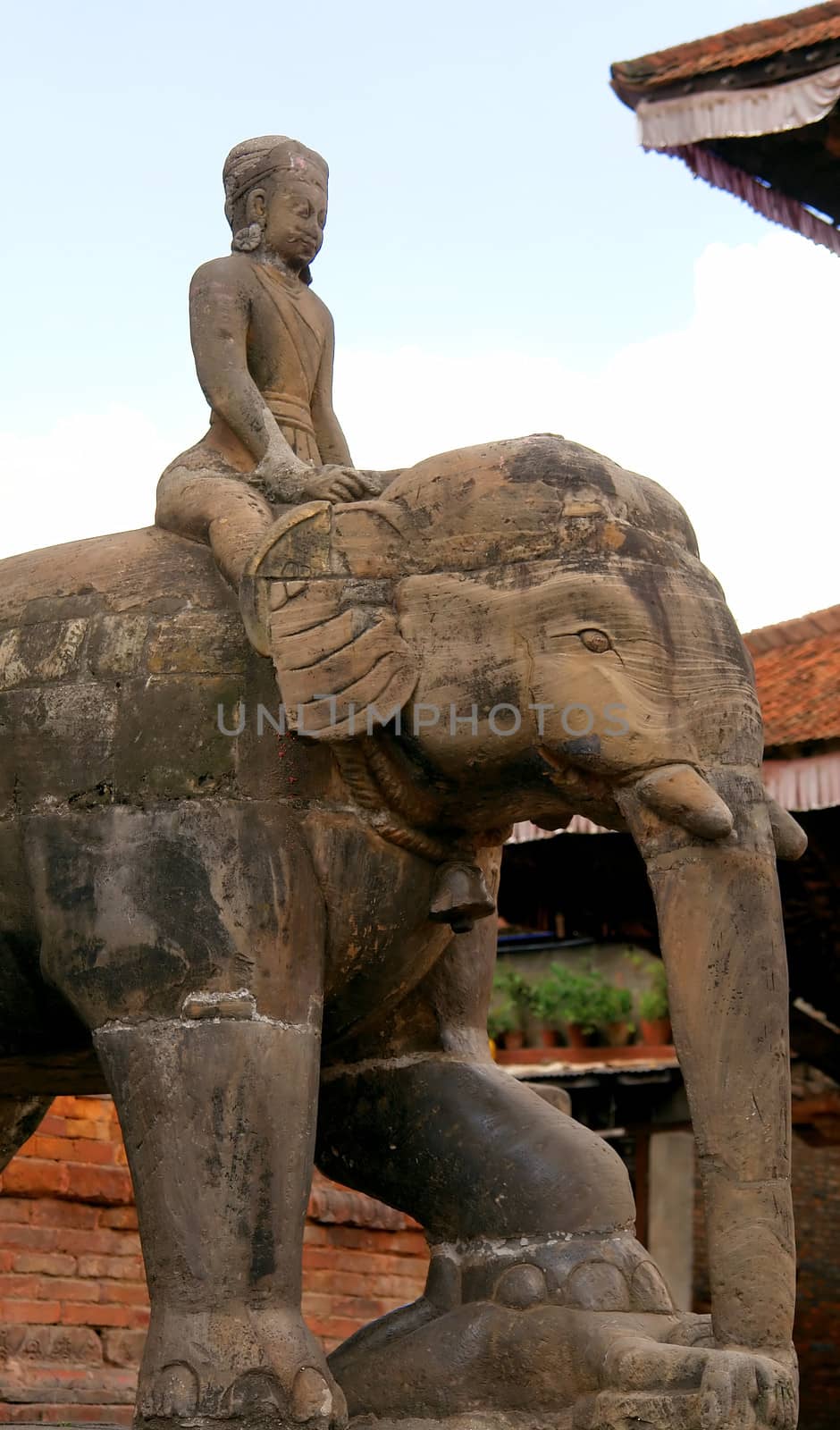 Durbar Square building - Hindu temples in the ancient city, valley of Kathmandu. Nepal