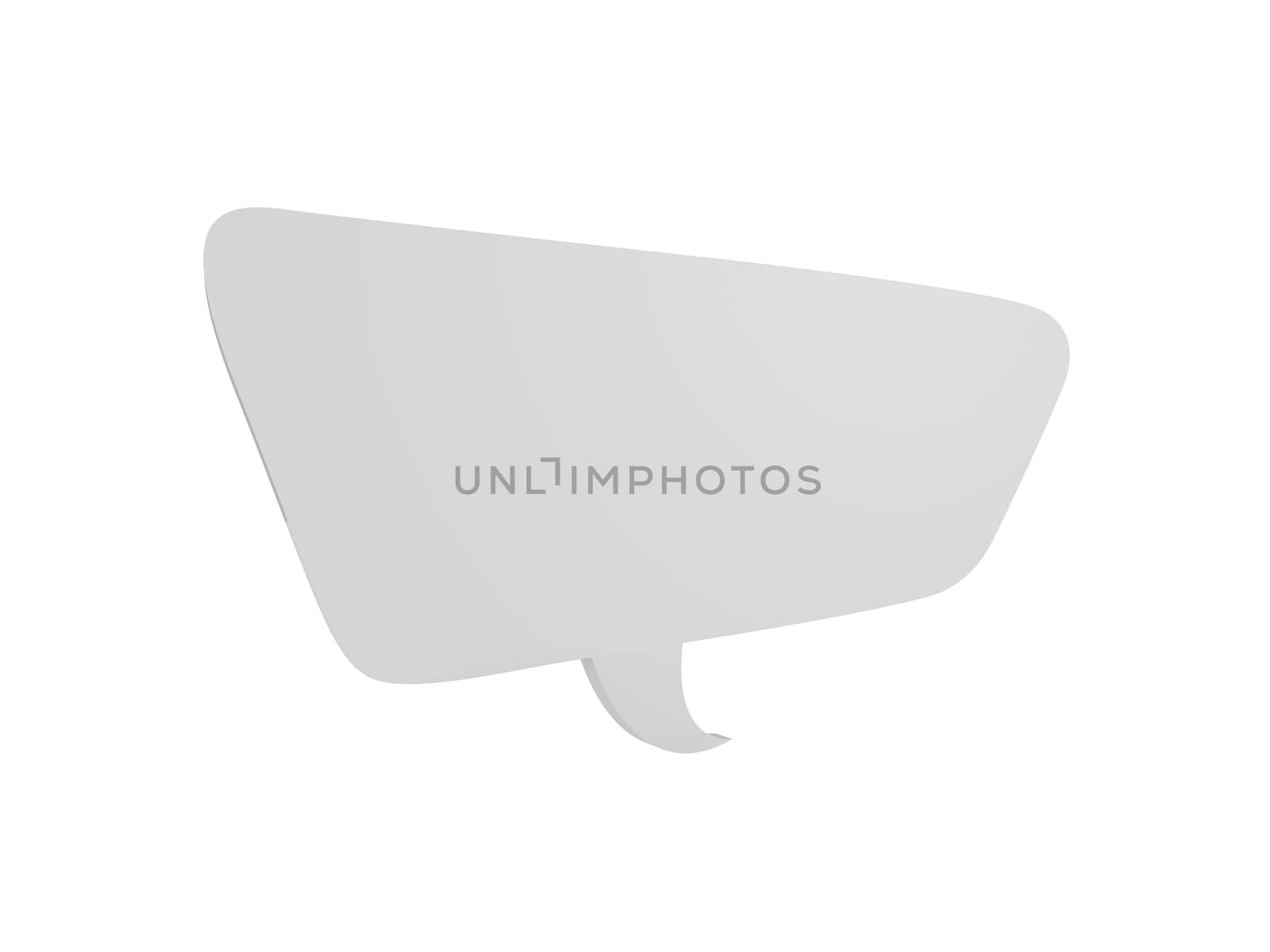 Blank empty white speech bubble for your message, isolated on white background.