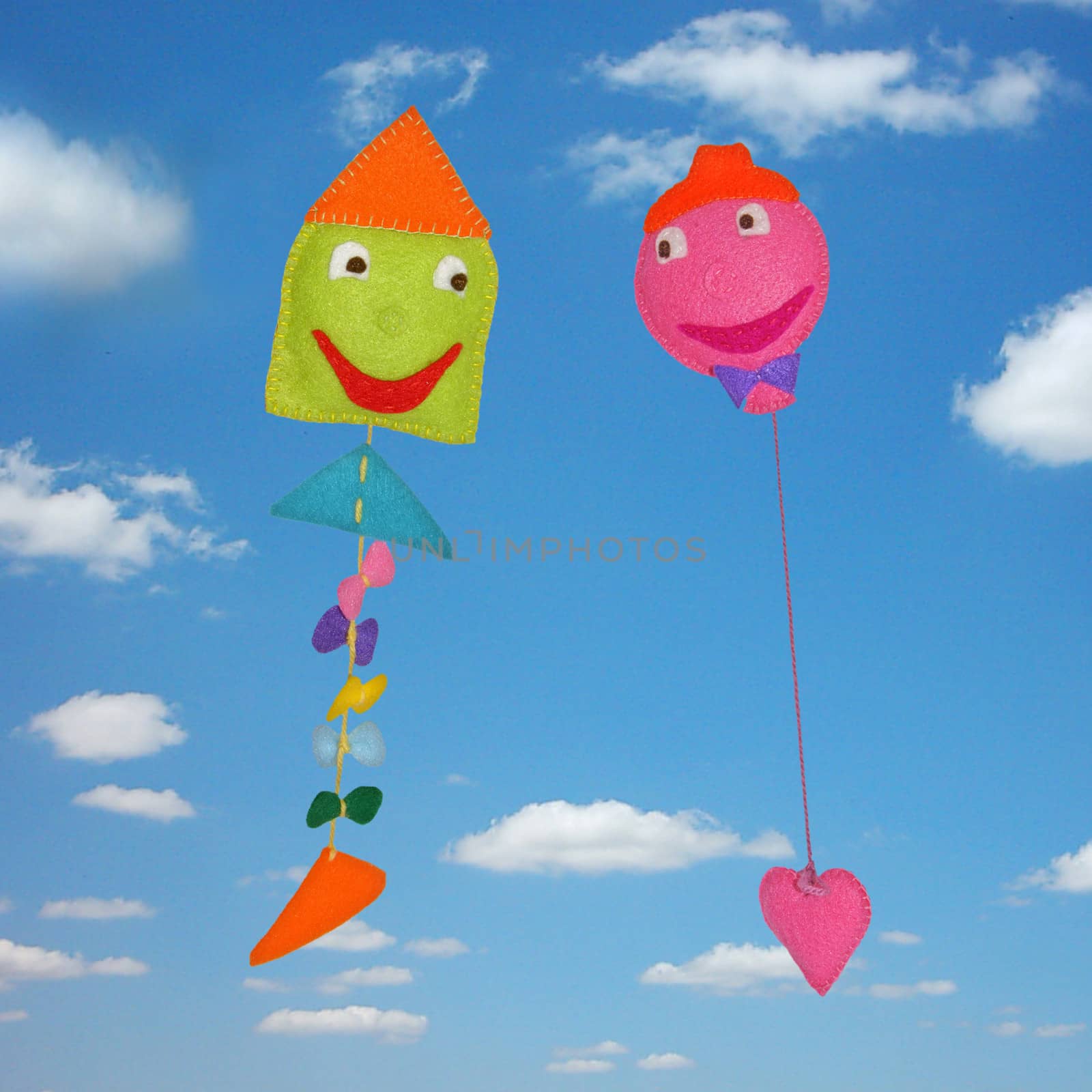 Kite and balloon by sattva