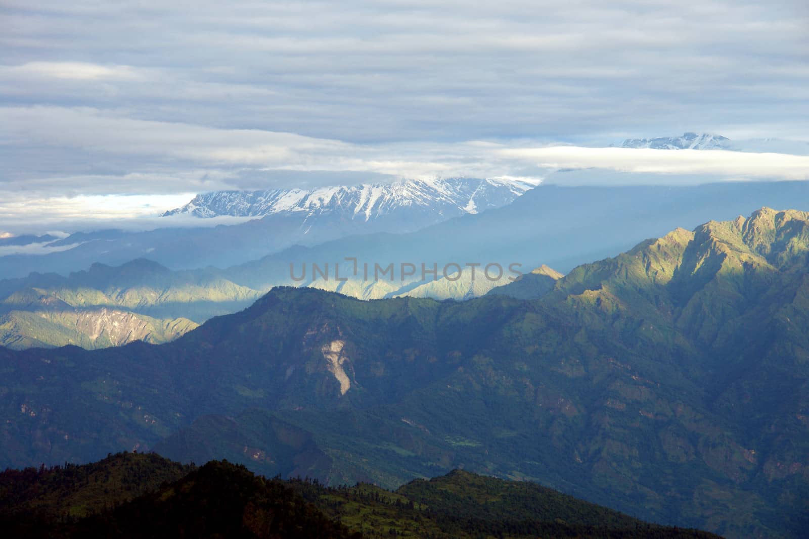 View of Annapurna mountain, trek to base camp conservation area, Nepal