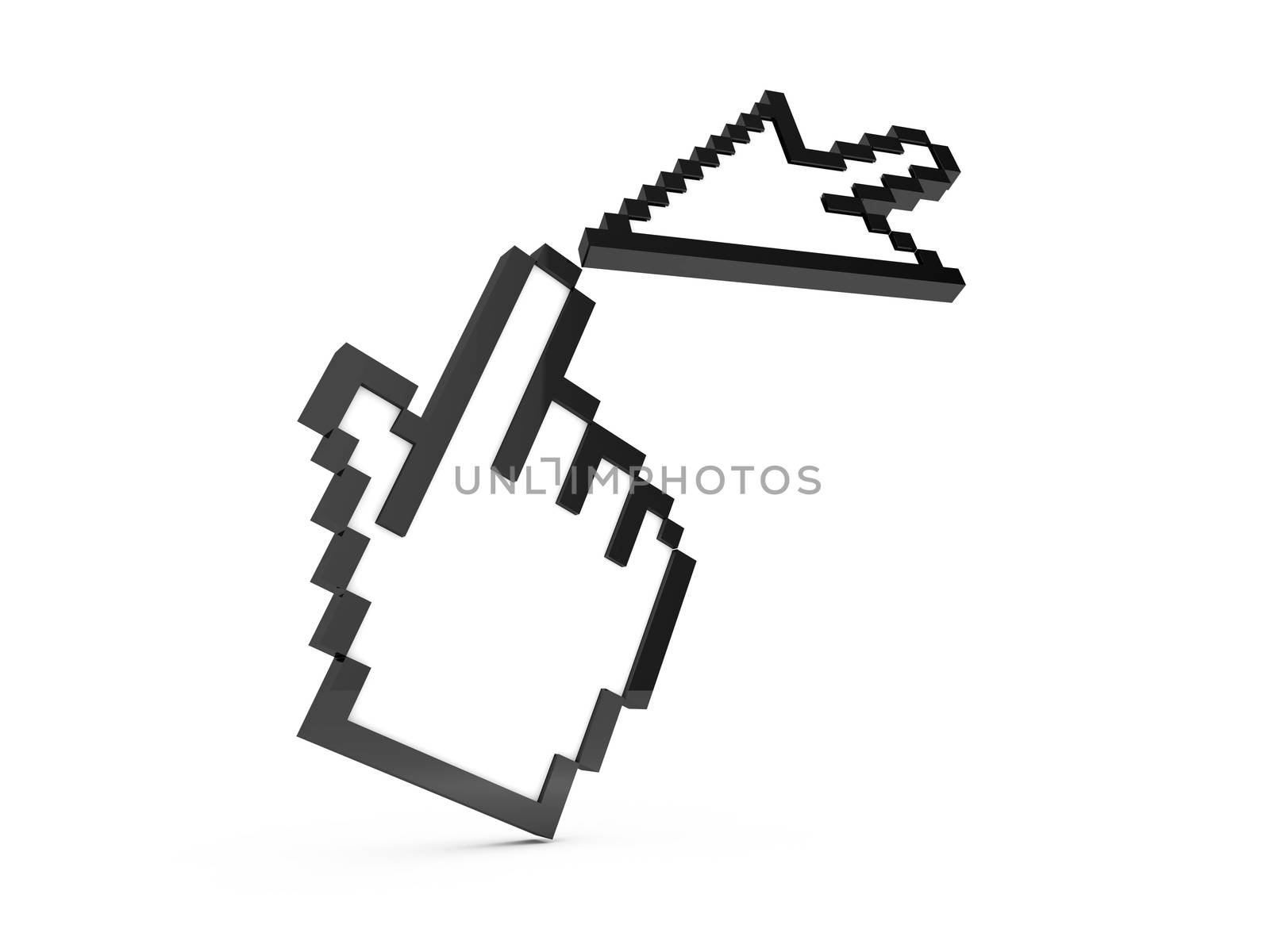 Hand Cursor and Arrow Cursor Touching by niglaynike