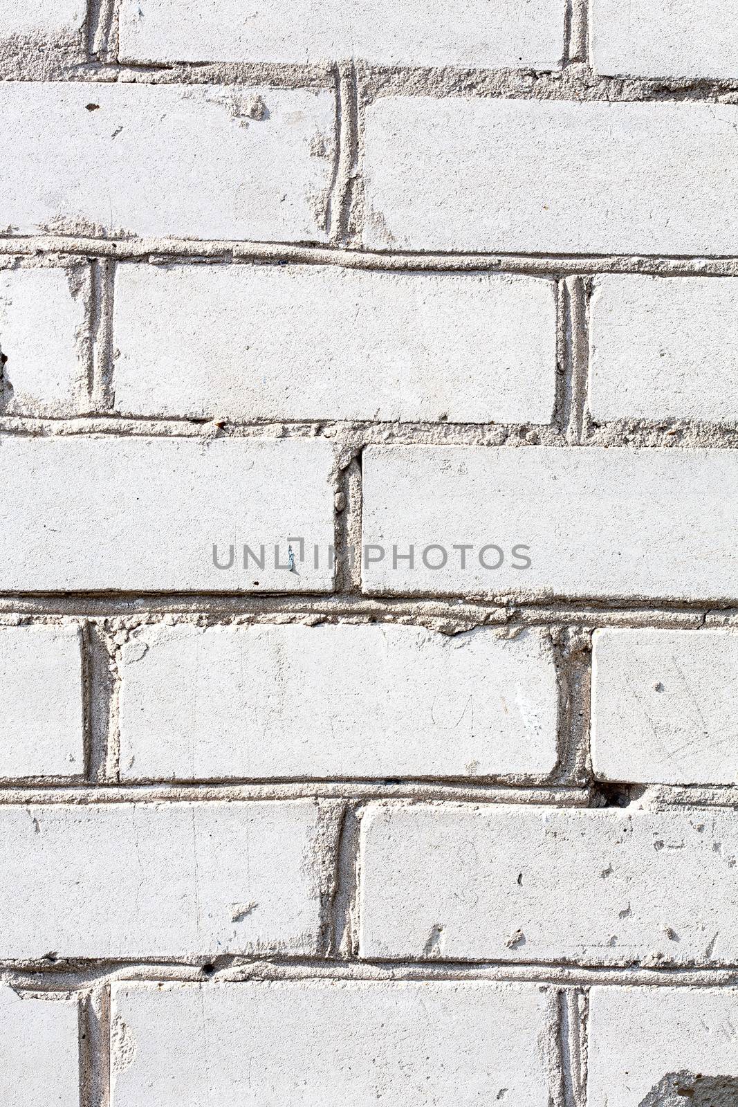 White brick wall texture or background by sfinks