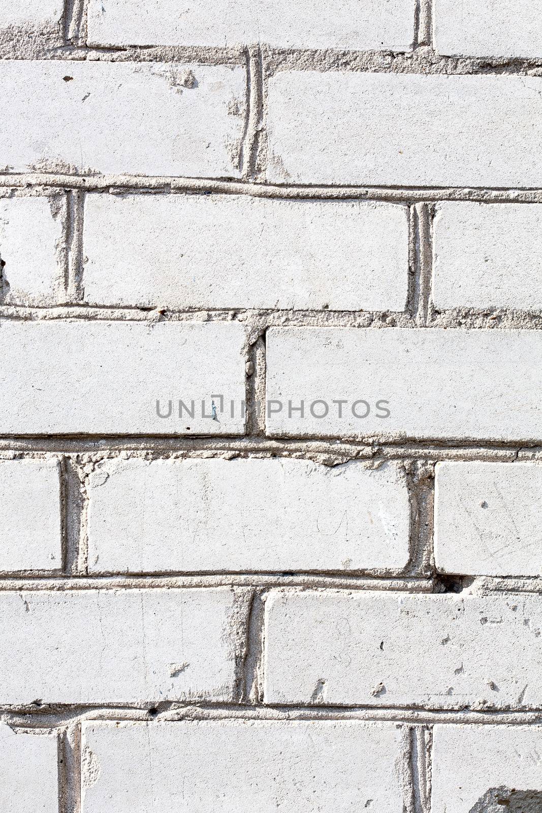 White brick wall texture or background