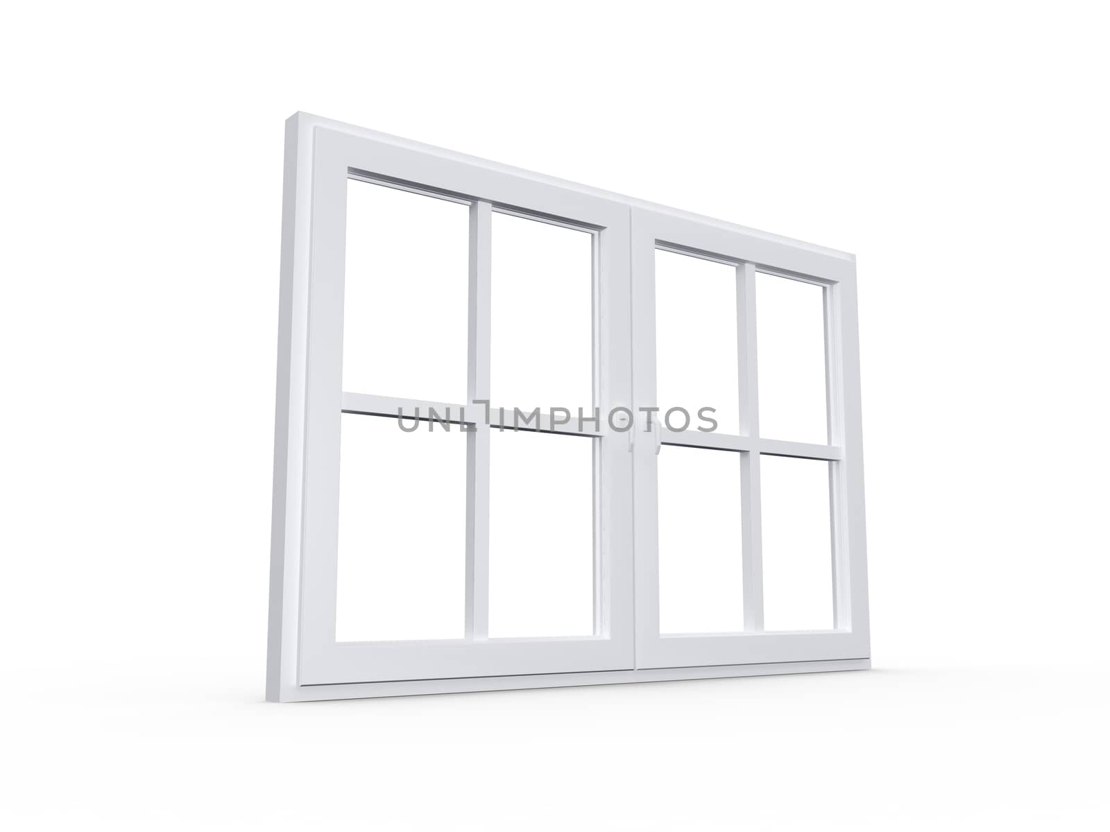 Modern window, isolated on white background.