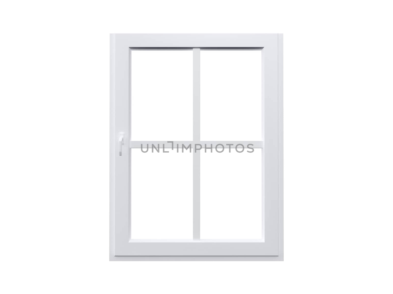 Modern window, isolated on white background.