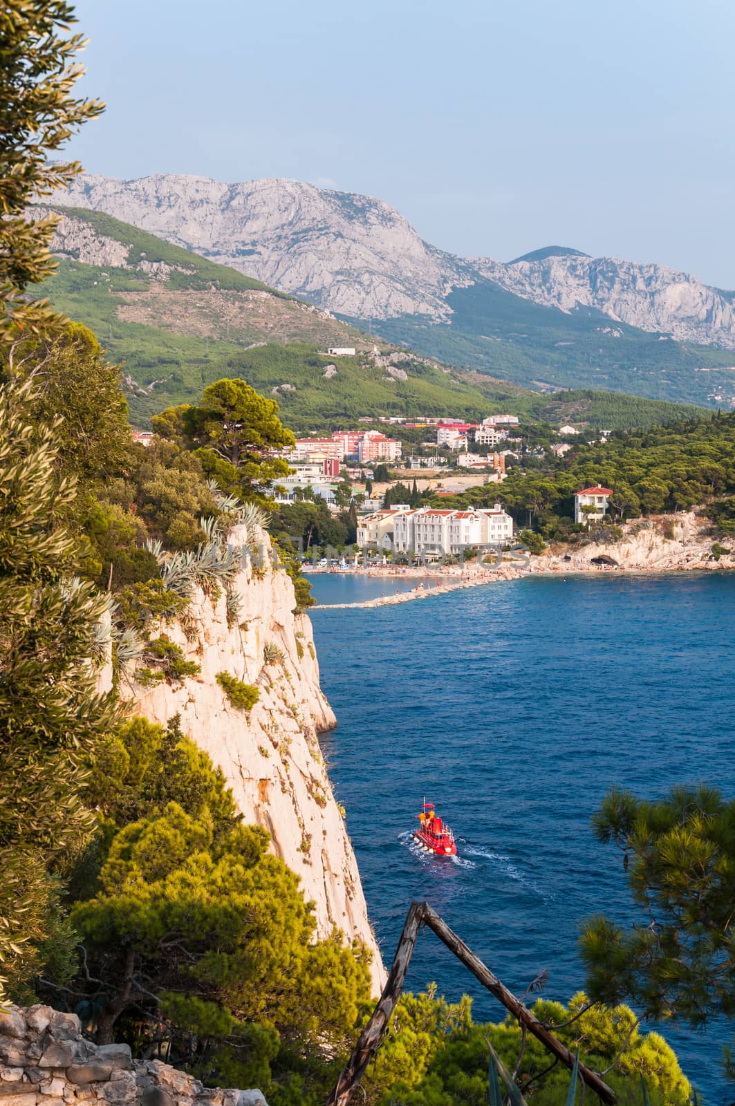 Cliff of peninsula St.Peter in Makarska, Croatia.