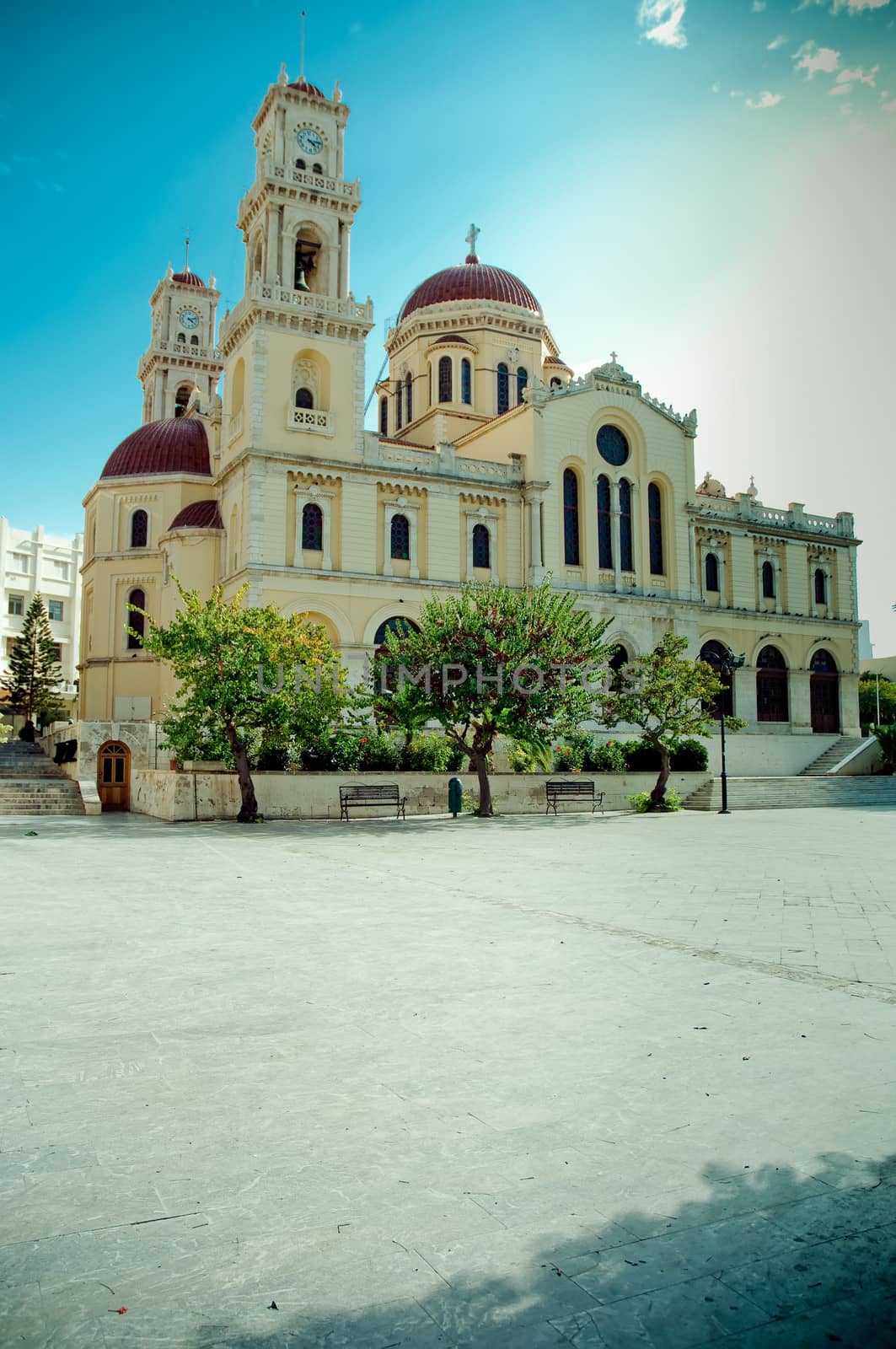 The basilica in the city of Heraklion. The island of Crete. Greece.