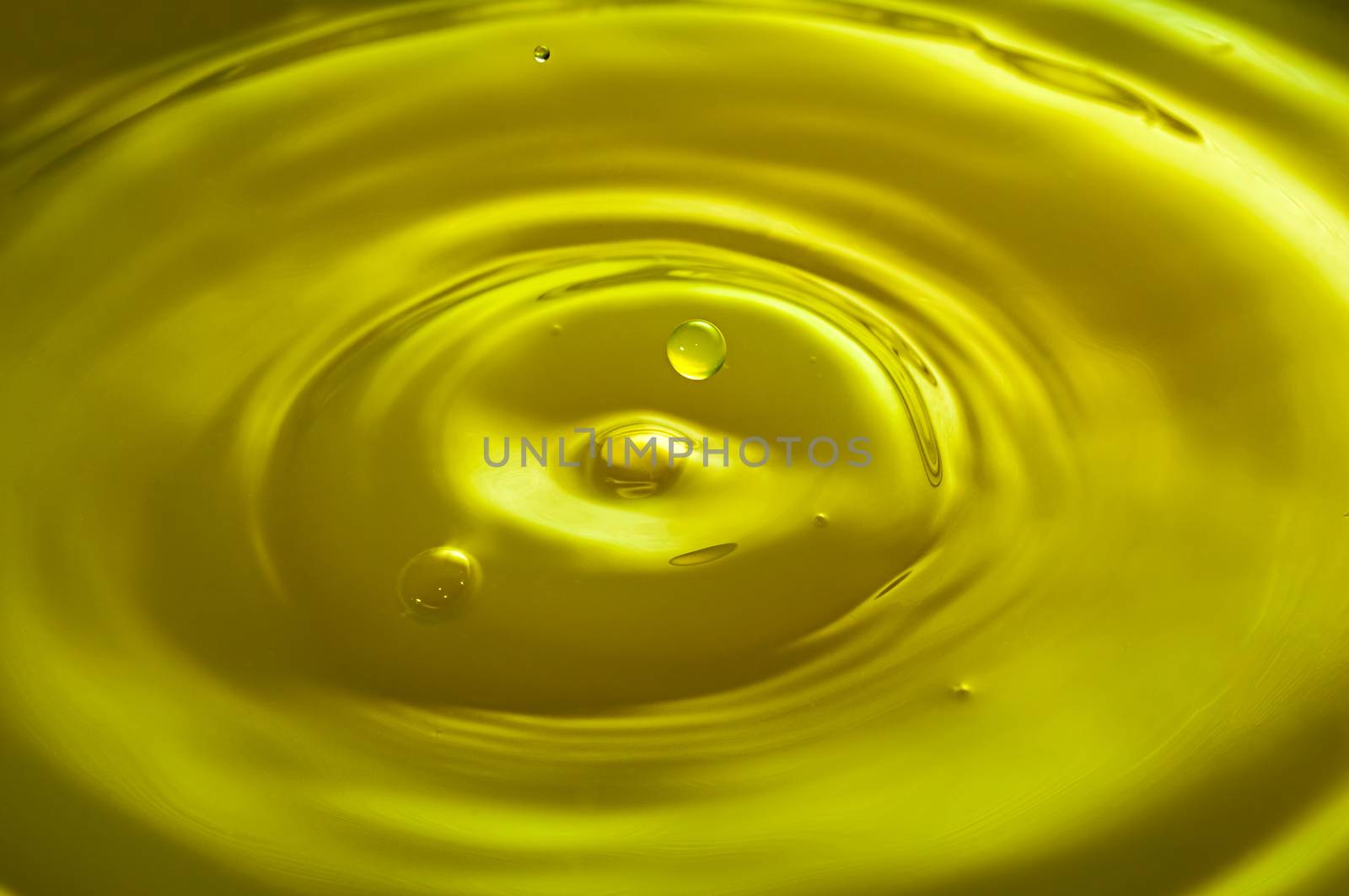 Abstract of Water Drops and droplets, Yellow Liquid , Copy Space, High speed