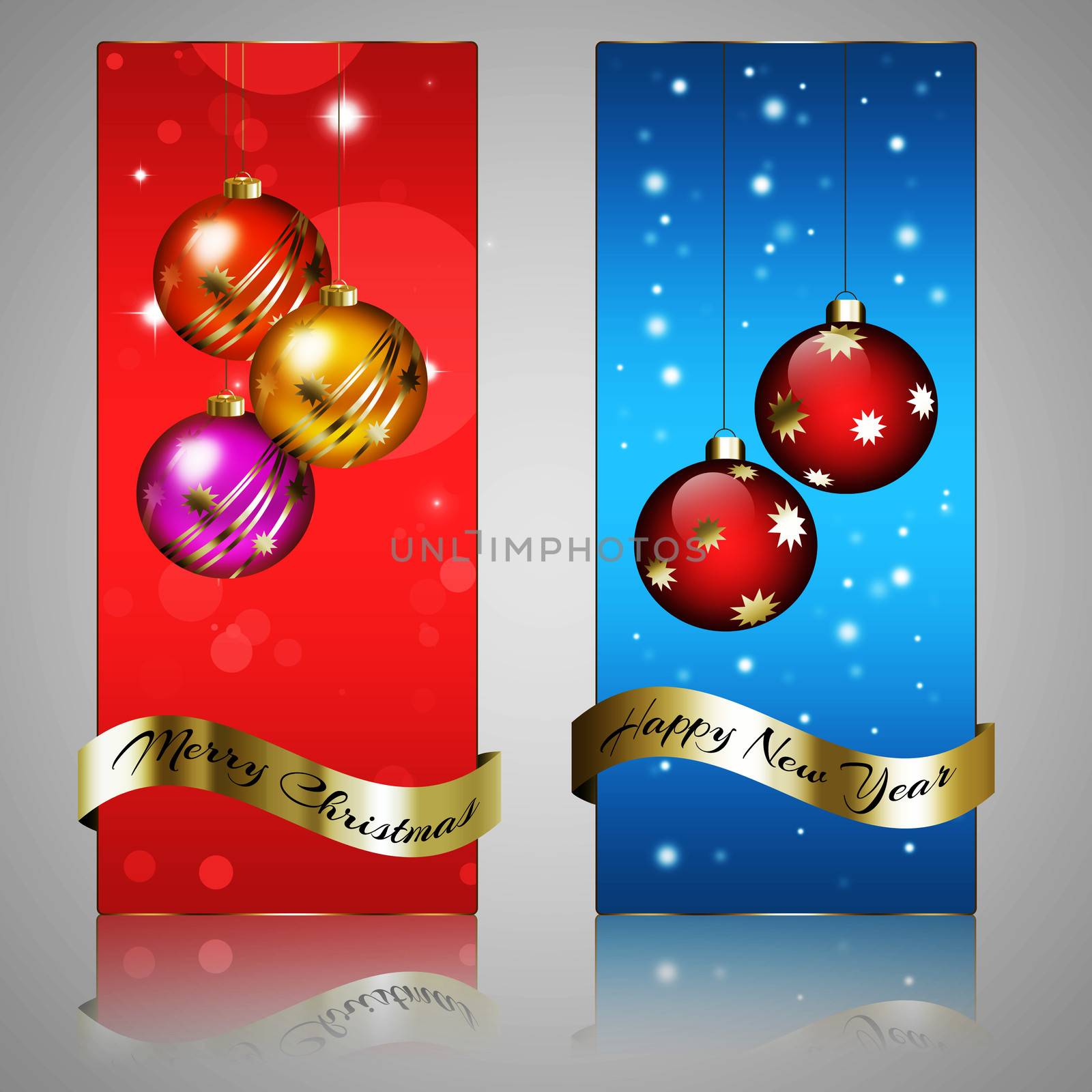 Set of two holiday banners.