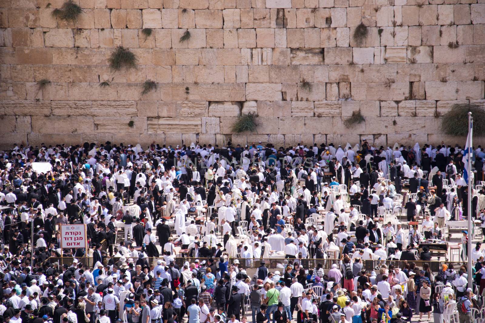 People at the Wailing Wall ,Jerusalem