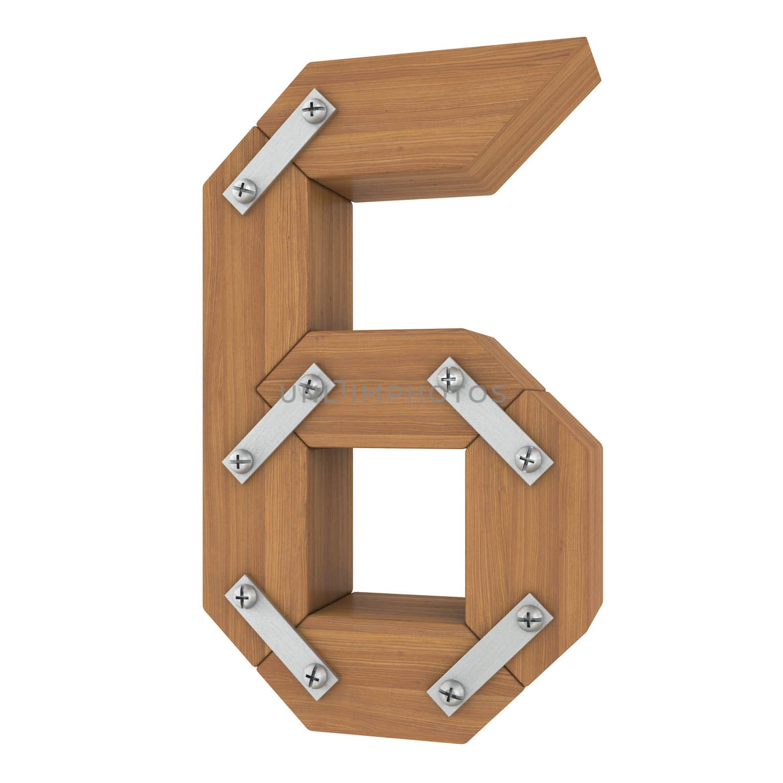Wooden number six by cherezoff