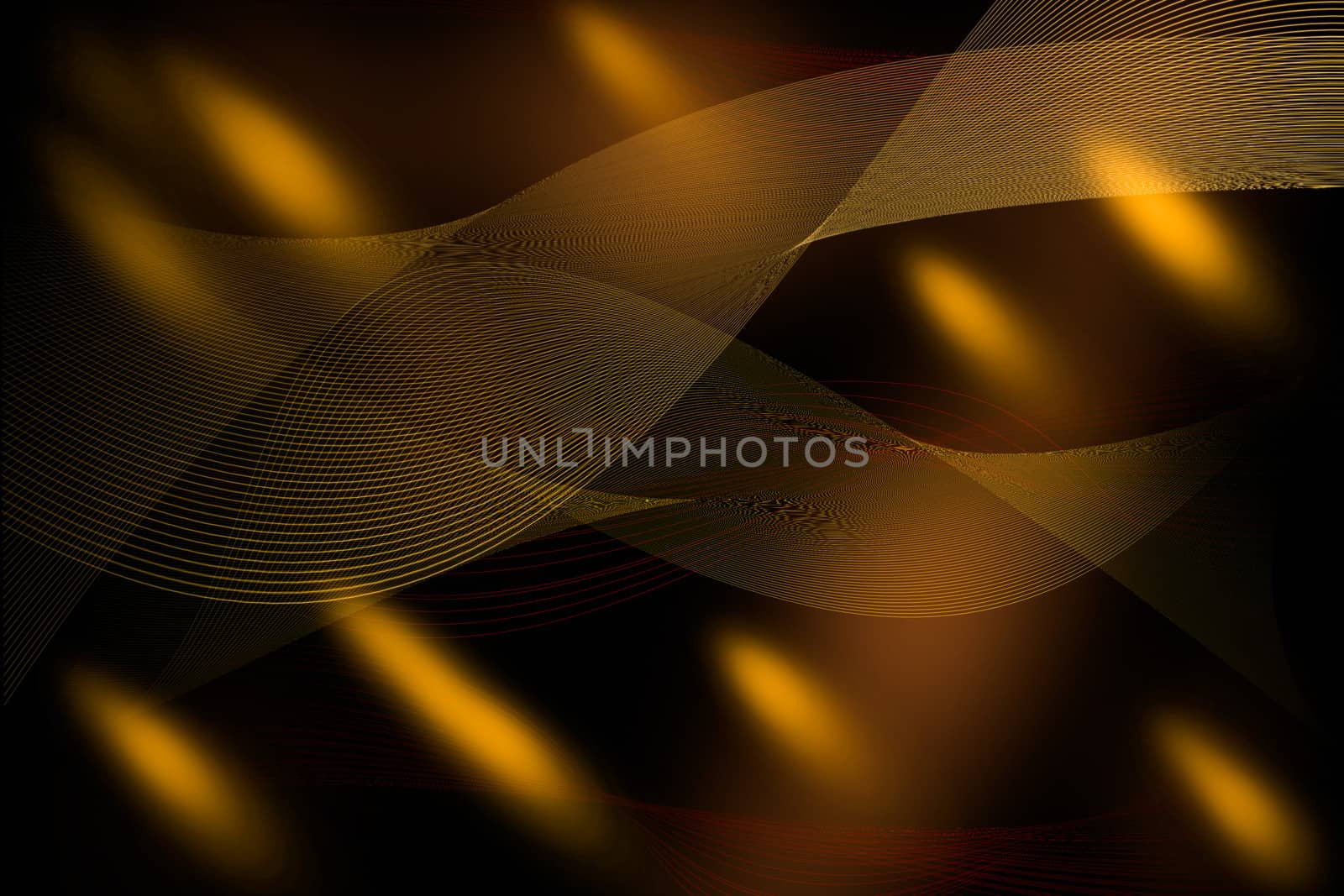 Illustration of Abstract Waves at dark background