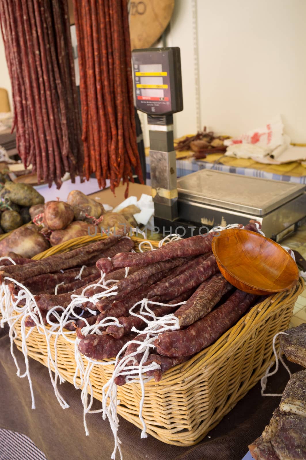 Fuet and longaniza, two Spanish  pork sausage classics