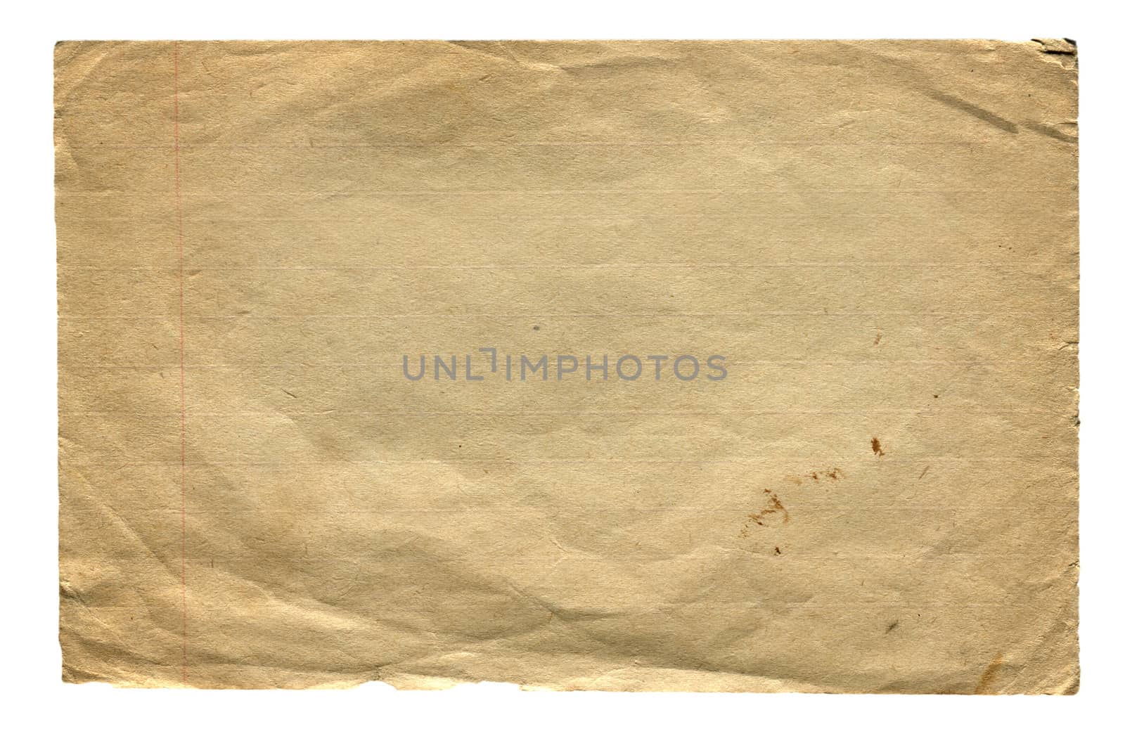 Vintage Paper Page Isolated On The White Background