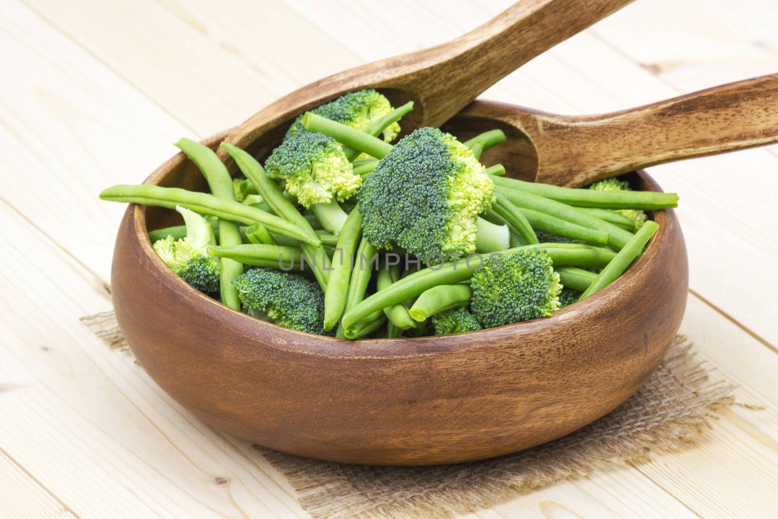 fresh vegetables - broccoli and green beans