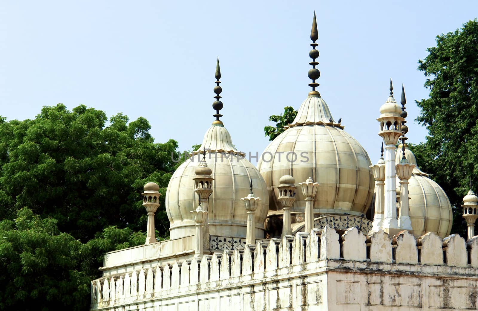  Pearl Mouque 'moti-masjid' in, Famous Delhi Fort also known as Lal Qil'ah, UNESCO World Heritage Site                                