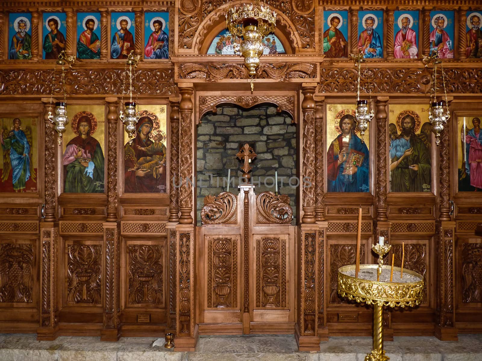 Interior of an Orthodox Church in Greece