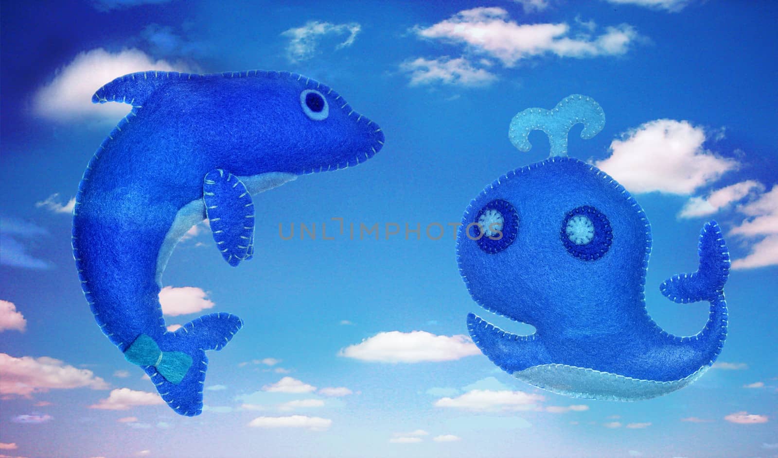 Dolphin and whale - kids toys