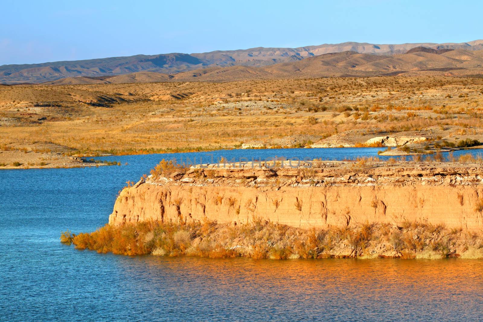 Shoreline of Lake Mead National Recreation Area east of Las Vegas, Nevada.