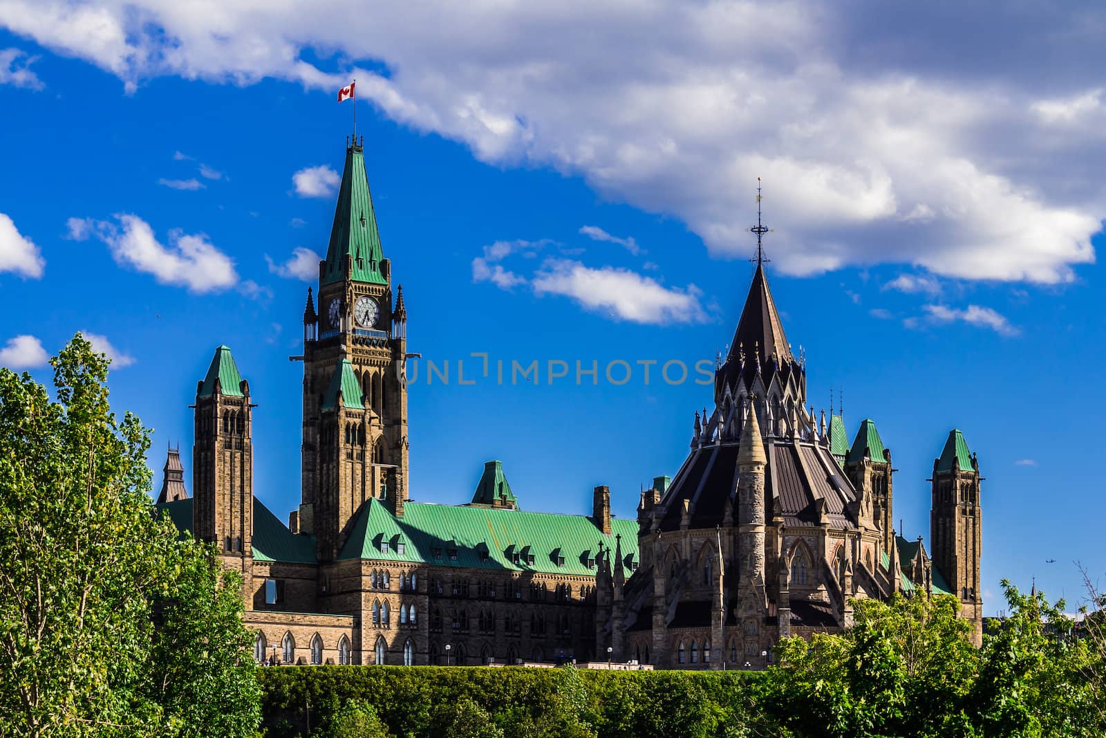 Parliament building in Ottawa on the Parliament Hill, Ontario, Canada