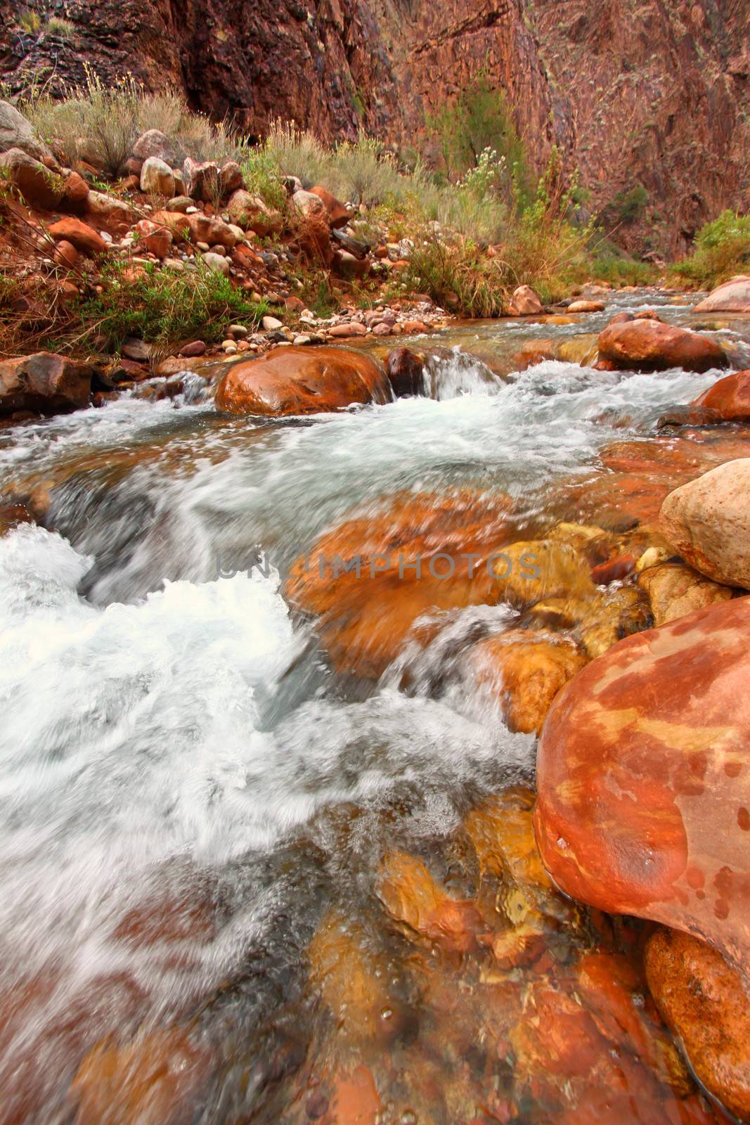 Rapids of Bright Angel Creek in Grand Canyon National Park.