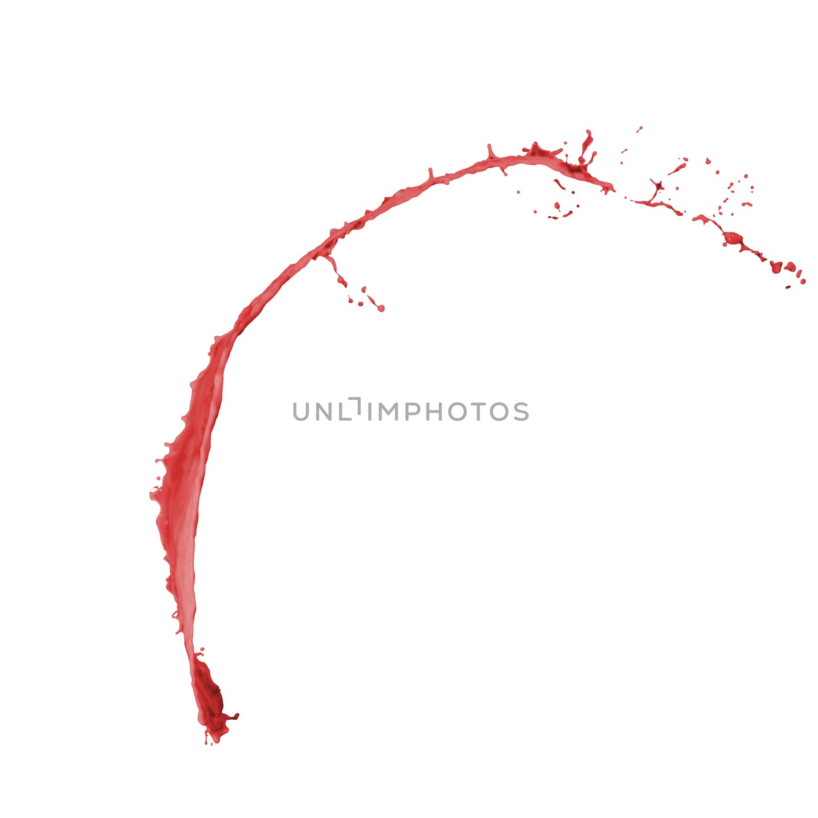 red paint splash isolated on white background