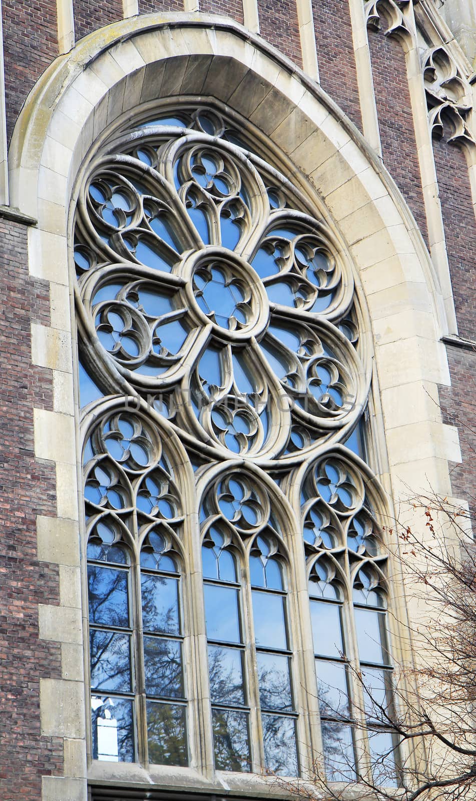 Ancient church window. Lviv