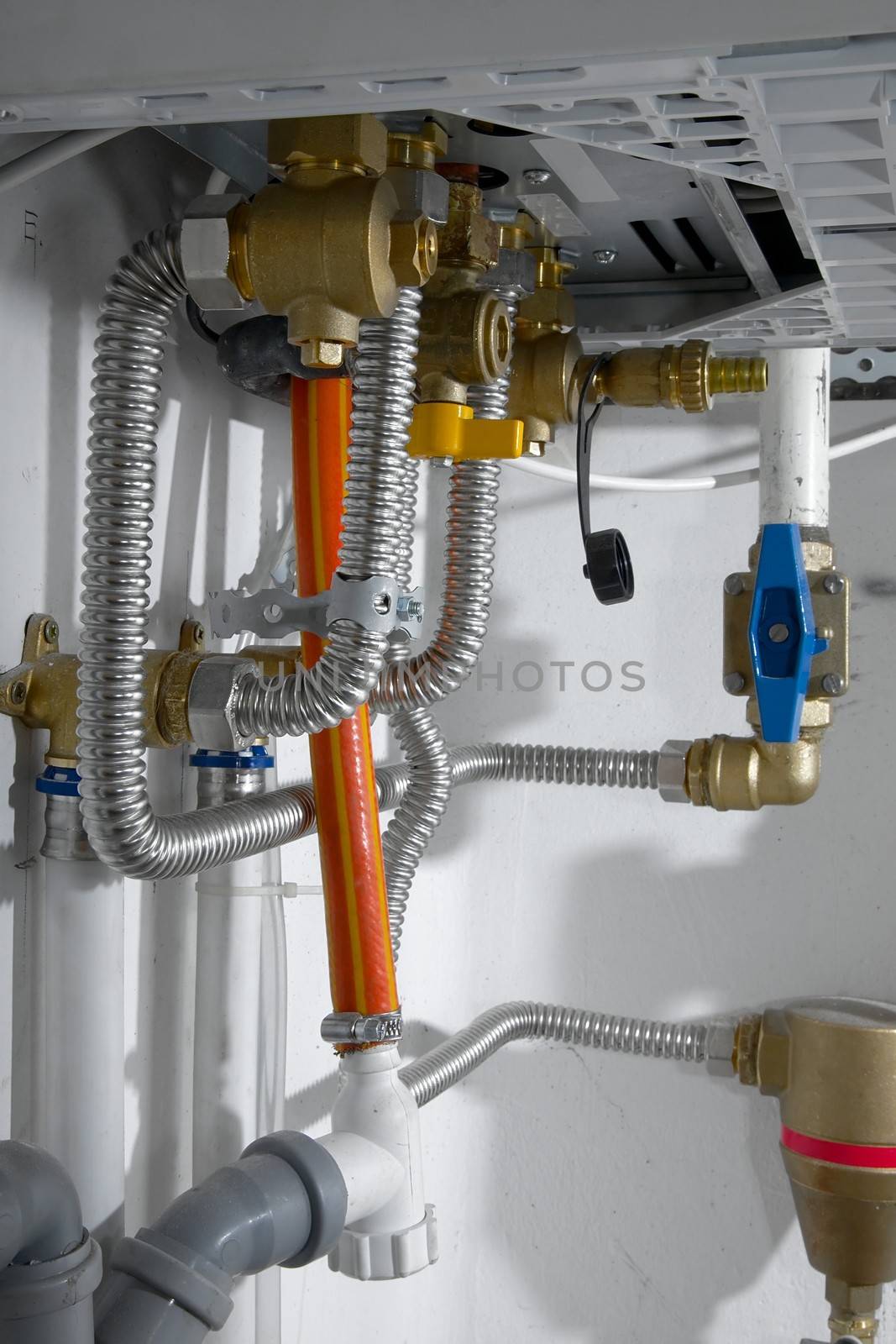 Pipes of a heating system