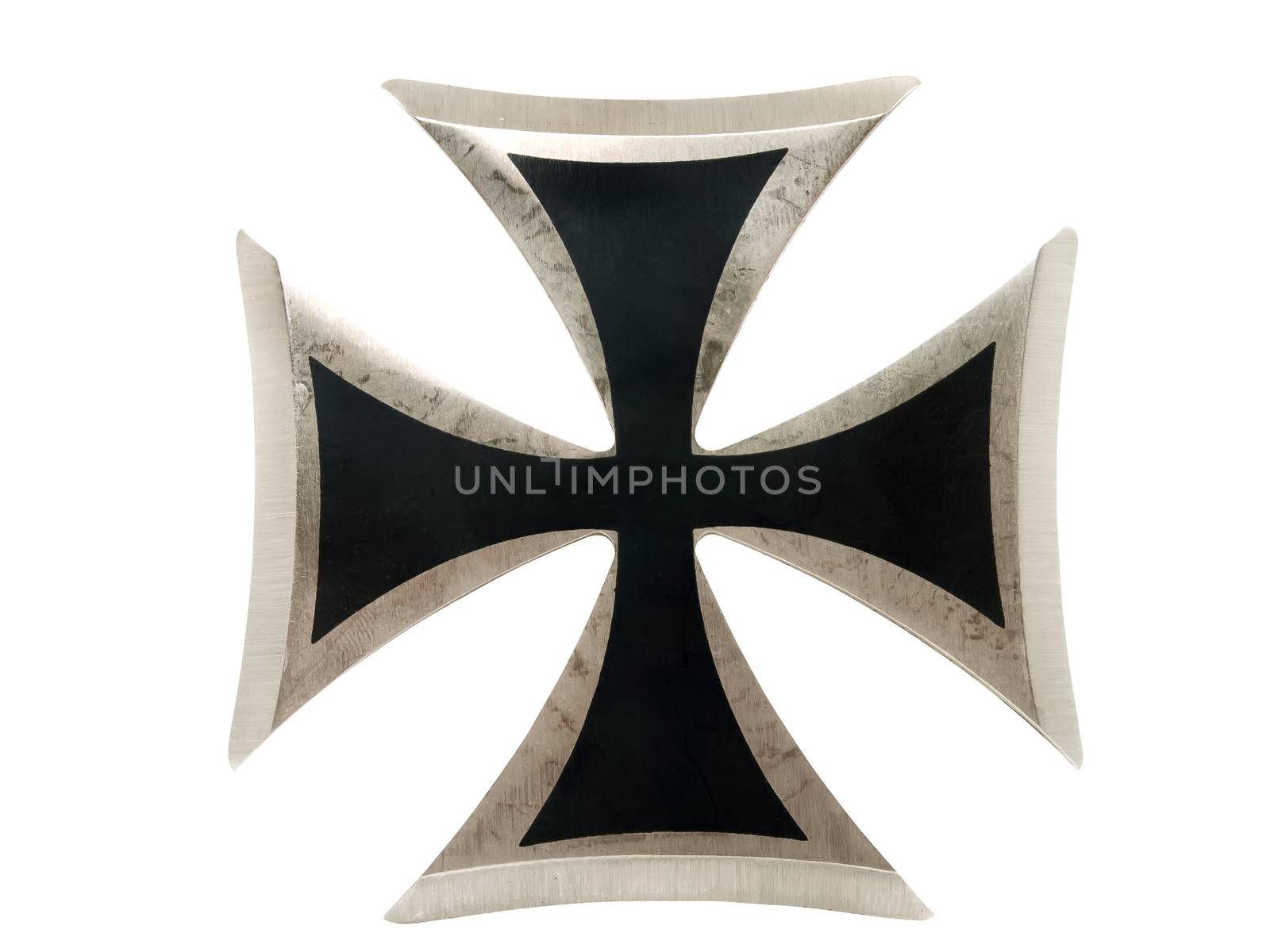 throwing blade maltese cross isolated on white background