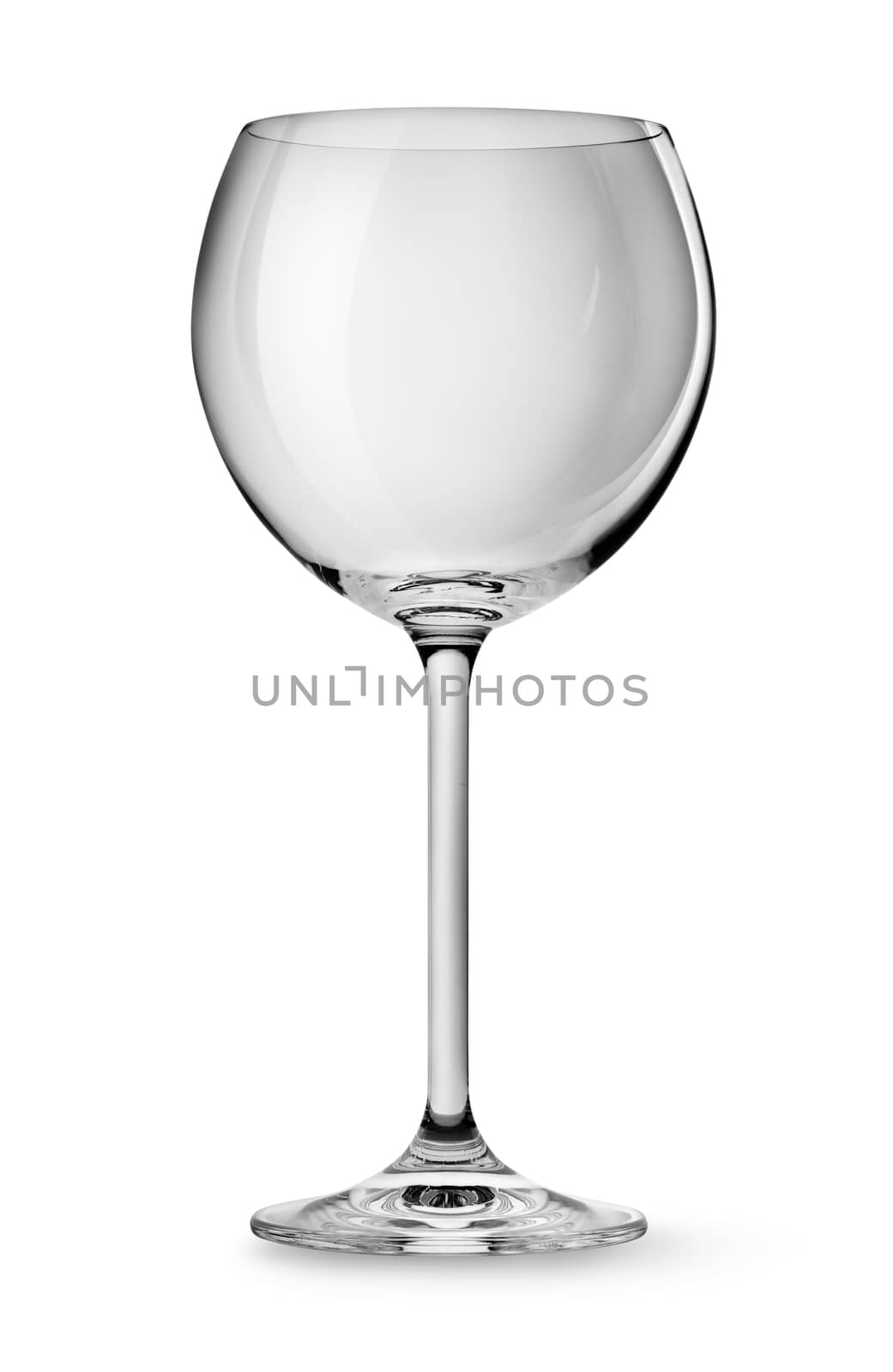 Empty wineglass isolated on a white background