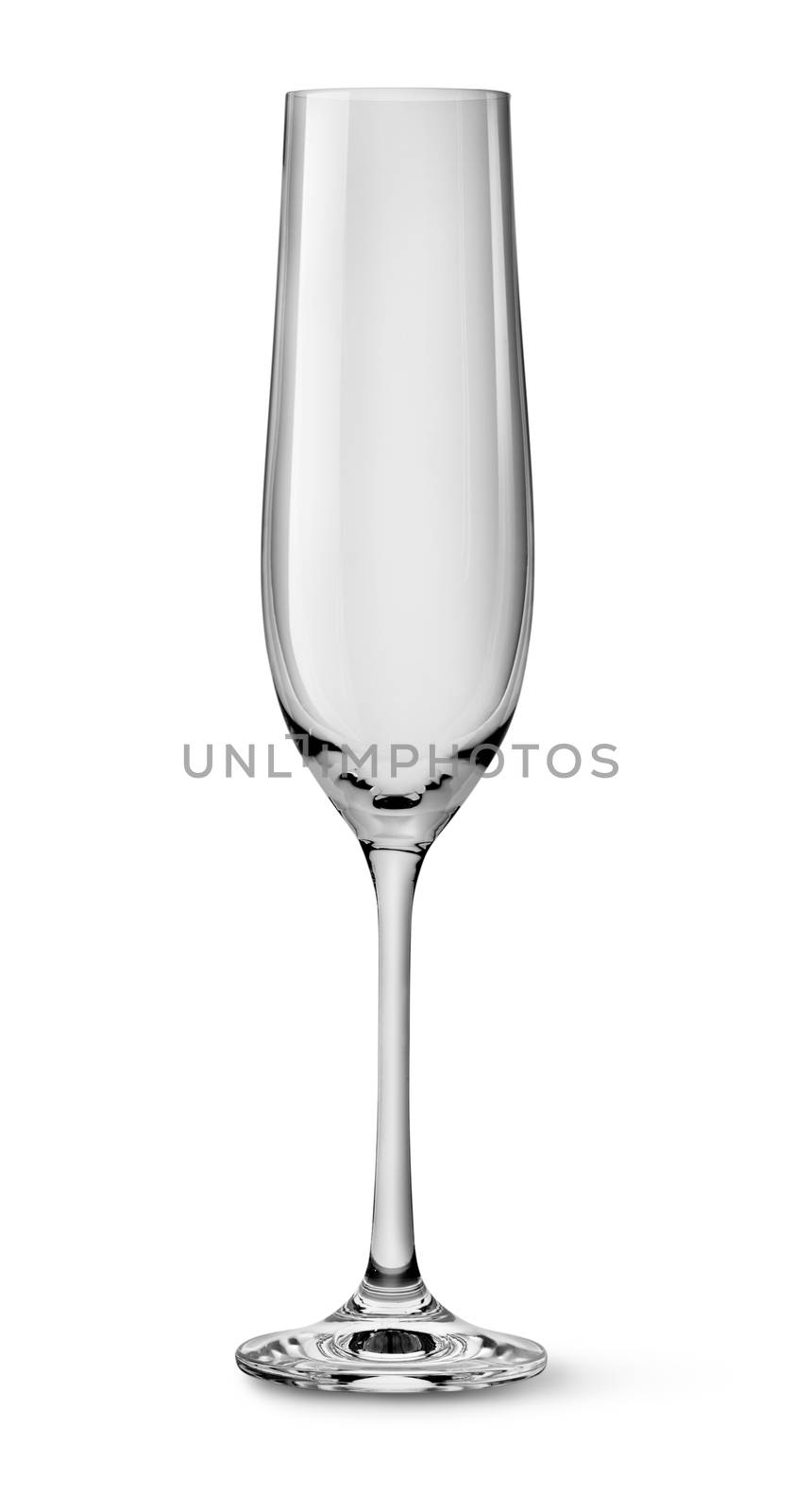 Glass for champagne isolated on a white background
