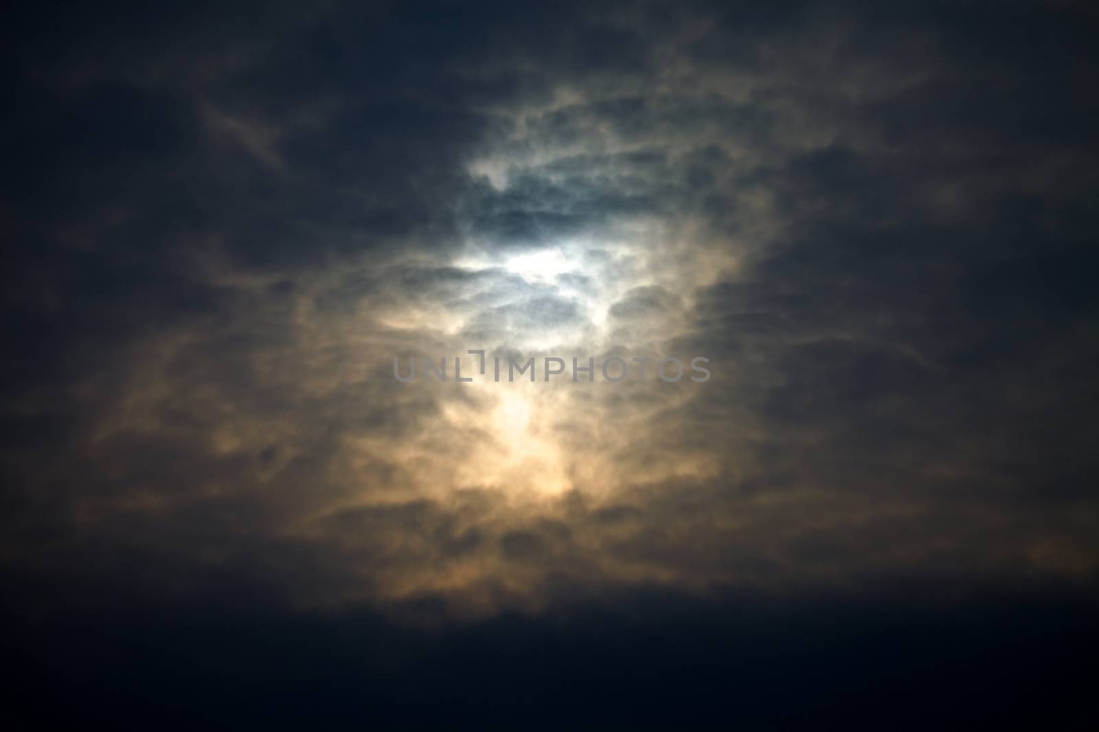 Dark stormy sky with thinck clouds