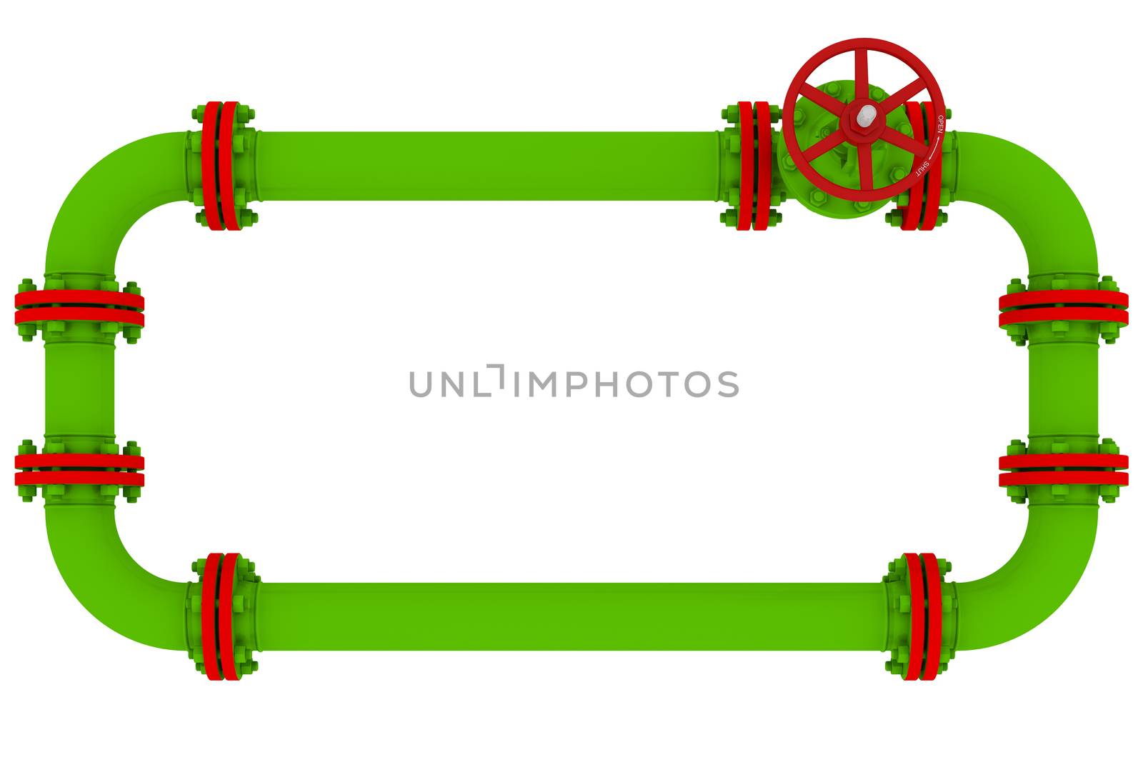 Banner of pipes and valves by cherezoff