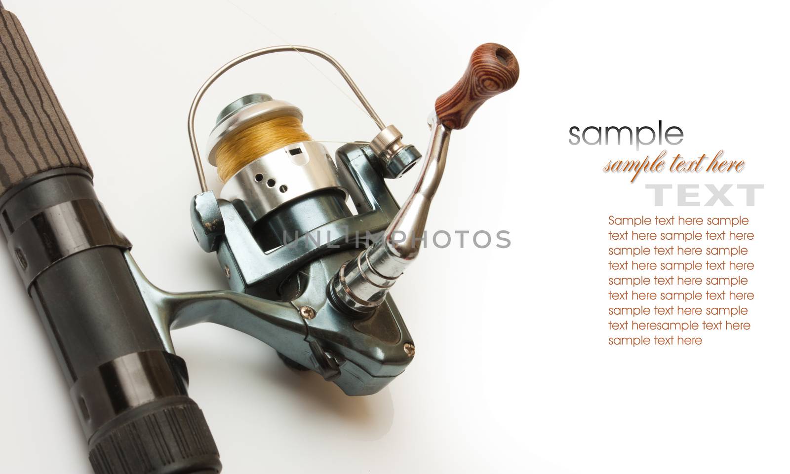 Fishing gear is isolated on a white background