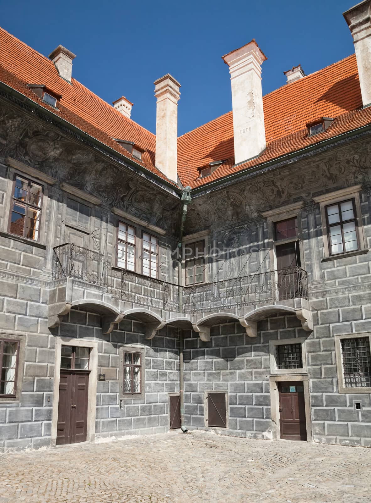 The Castle facade of Cesky Krumlov