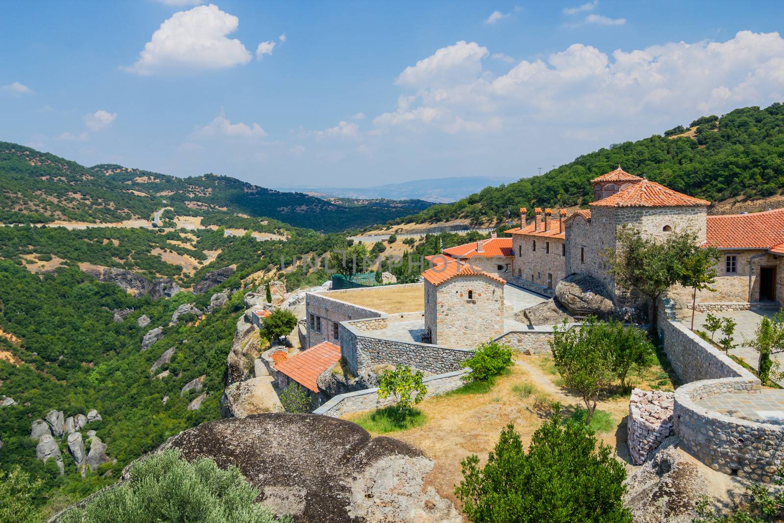 Meteora. Famous Greek Christian monastery on the rock. Greece.