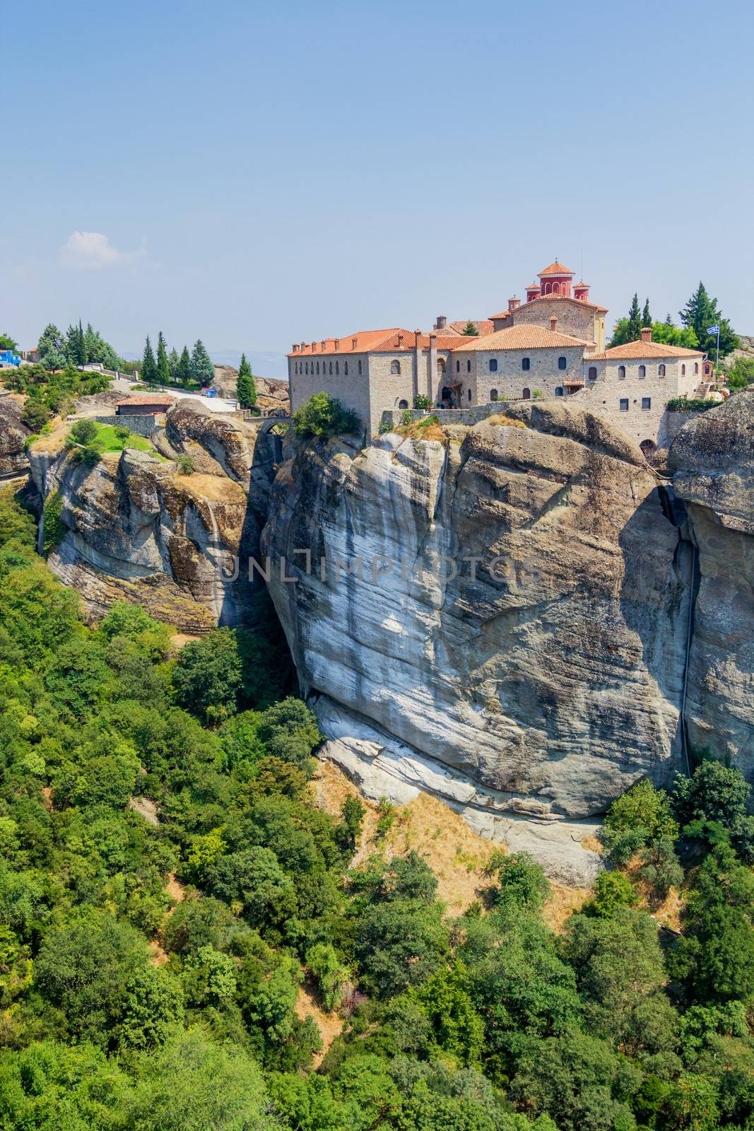 Meteora. Famous Greek Christian monastery on the rock. Greece.