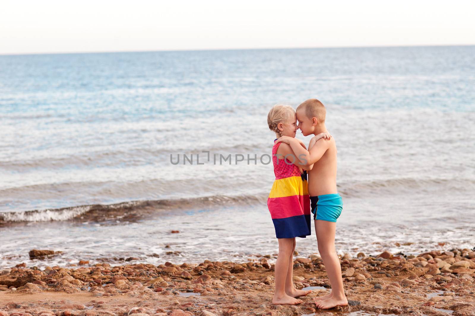 little children on the beach