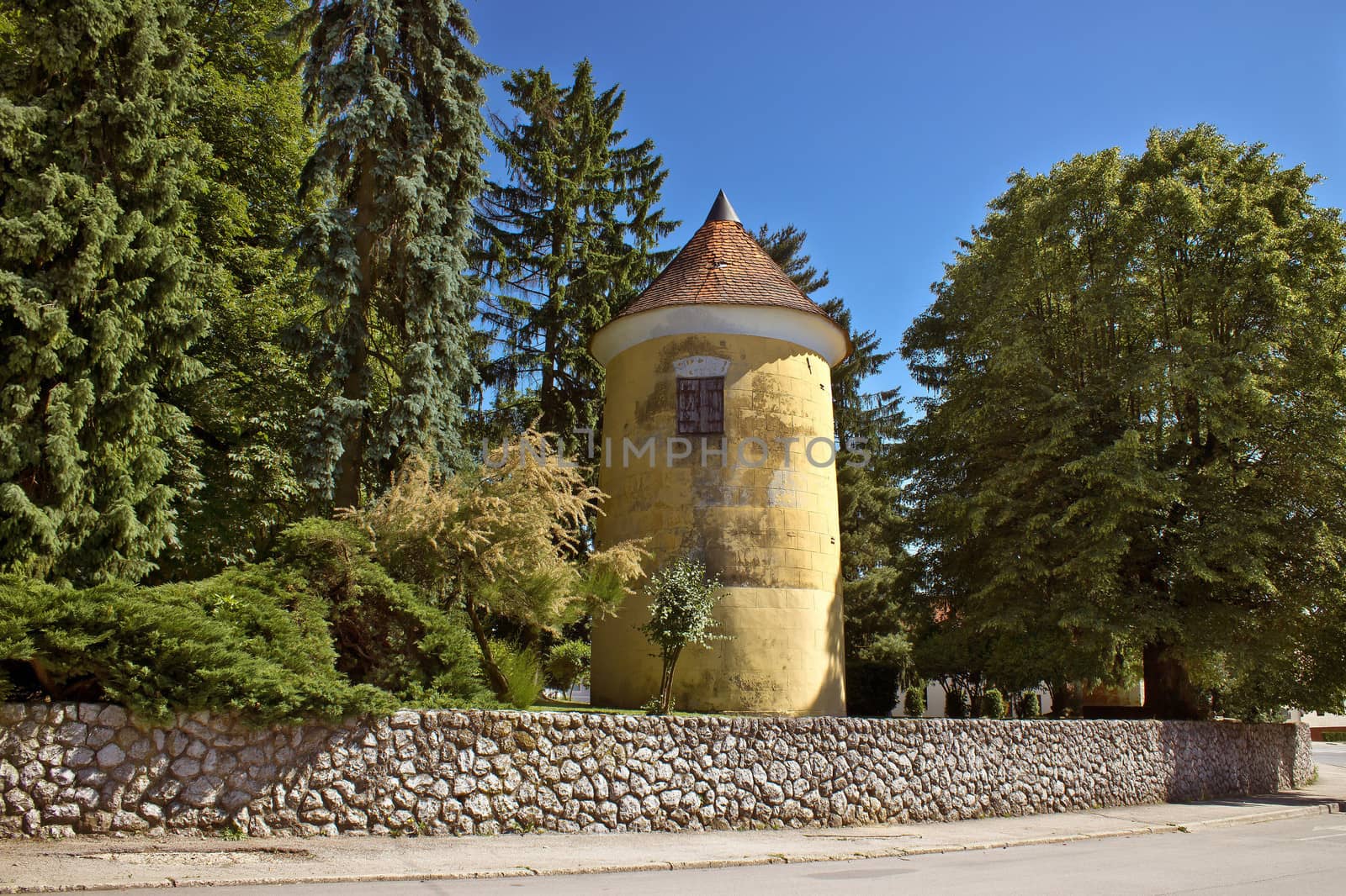 Town of Vrbovec historic park tower, Croatia