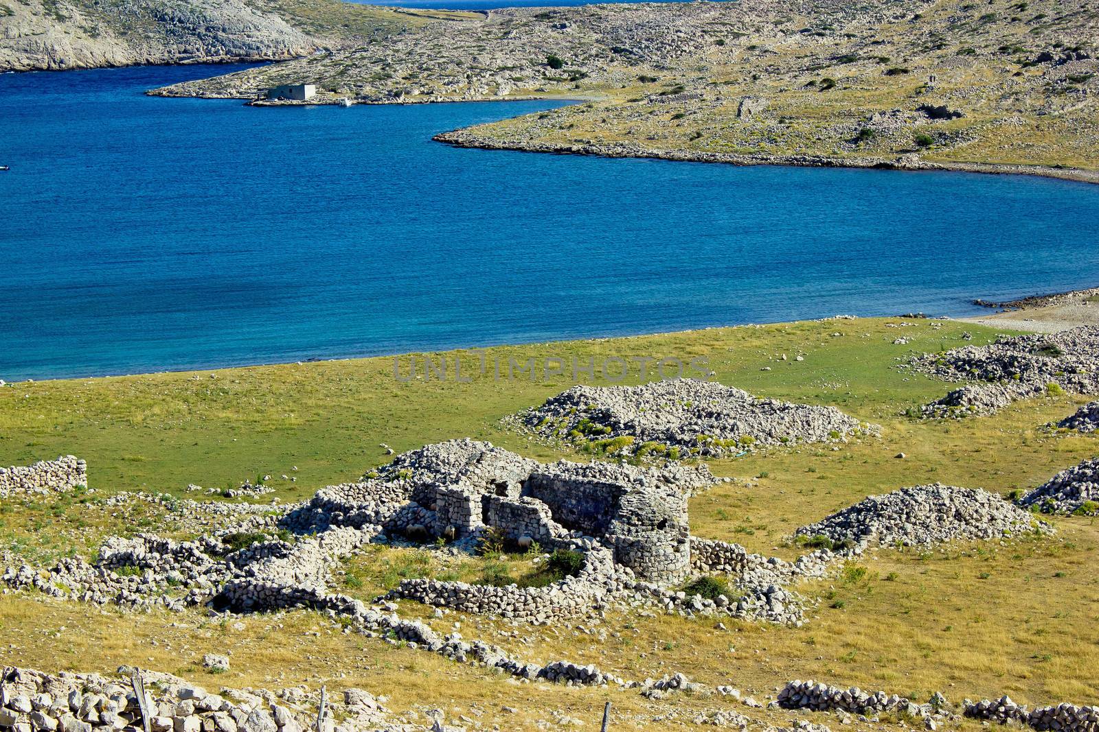 Historic church ruins , Island of Krk, Croatia (Mala luka safe harbor)