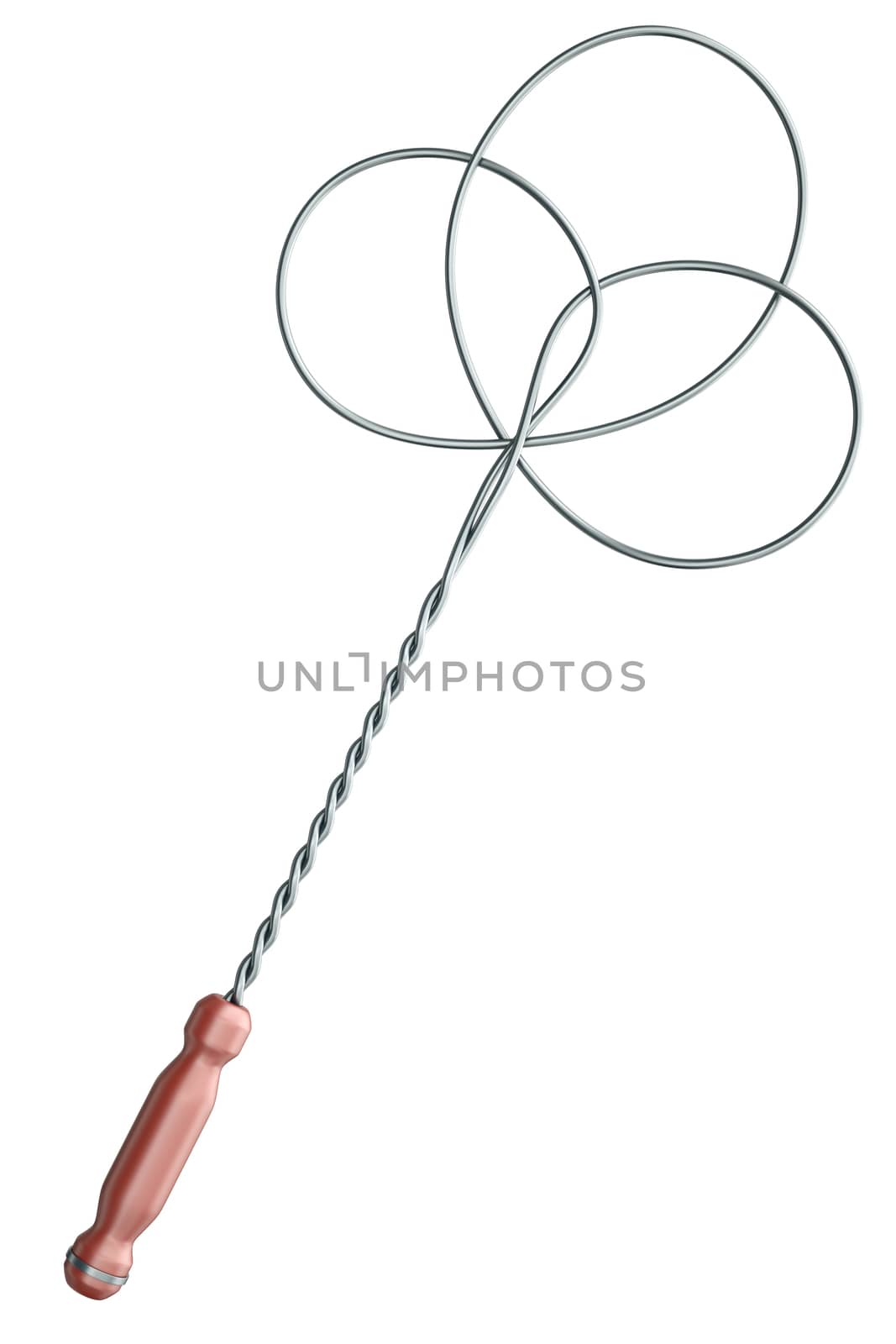 Metal carpet beater isolated on a white background. 3D render. 