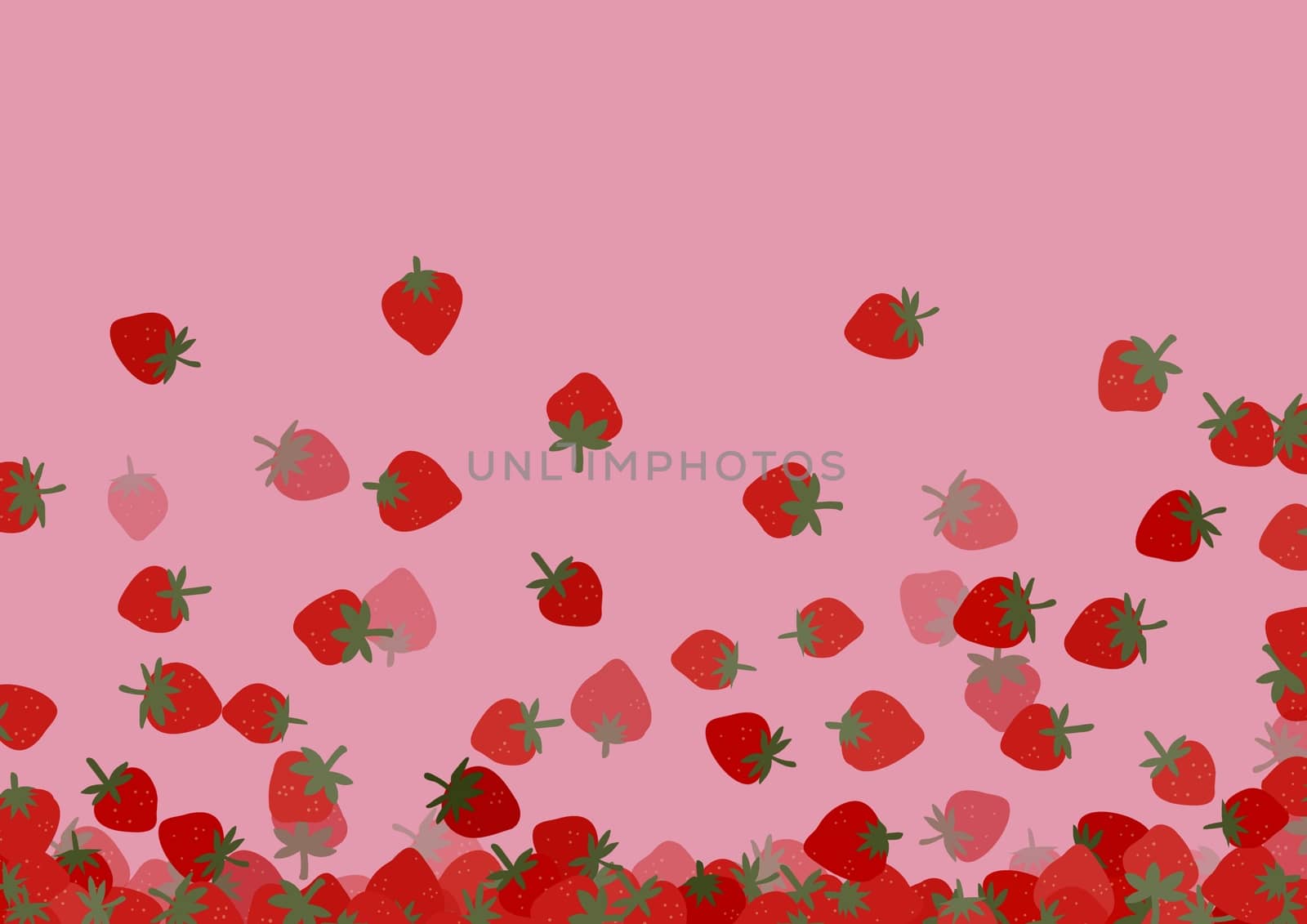 Abstract background containing lots of strawberries